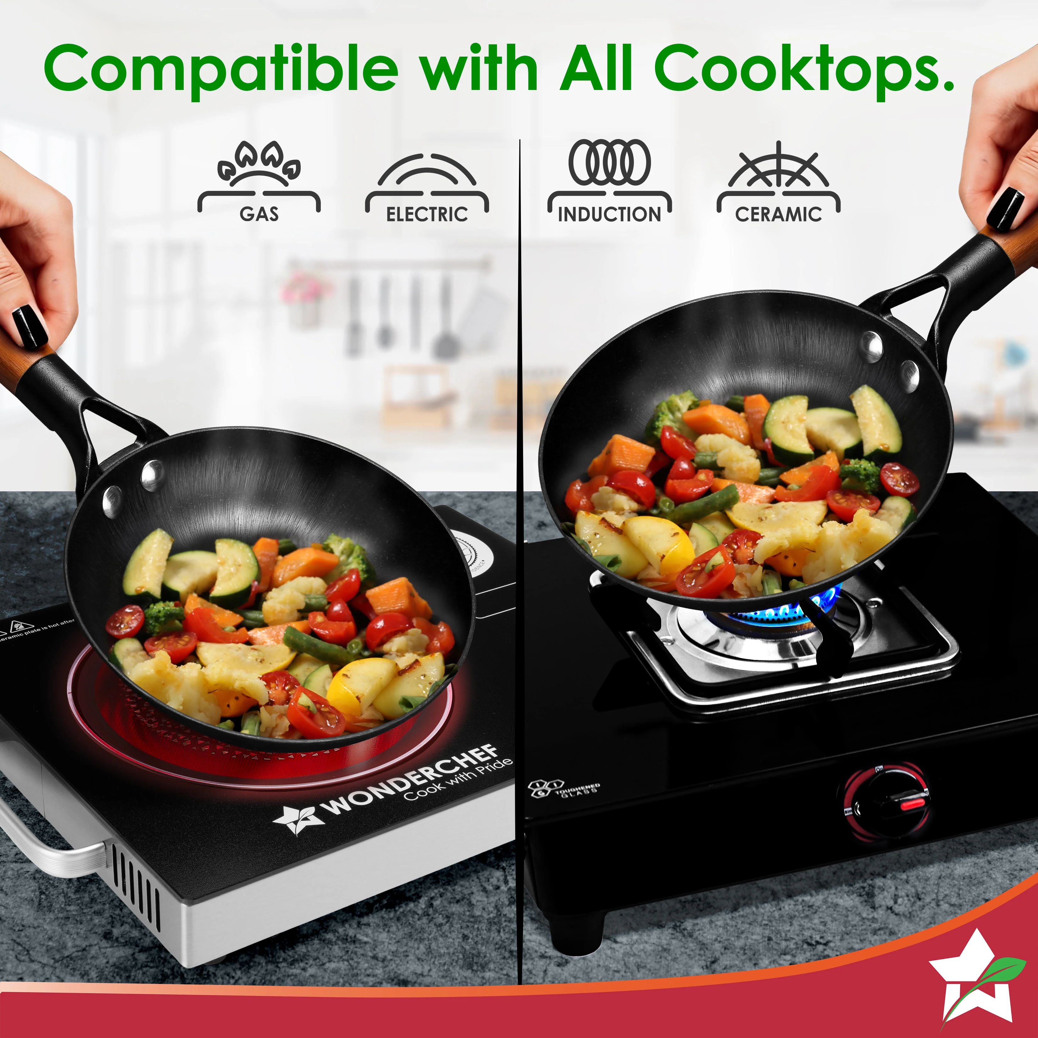 Ferro Light-weight Cast-iron Fry Pan, 16cm, 40% Lighter, Pre-seasoned with 100% Vegetable Oil, Non-toxic, Chemical-free, Induction-friendly, Long Cool-touch Wood Handles, 10-Yr Warranty - Image 7
