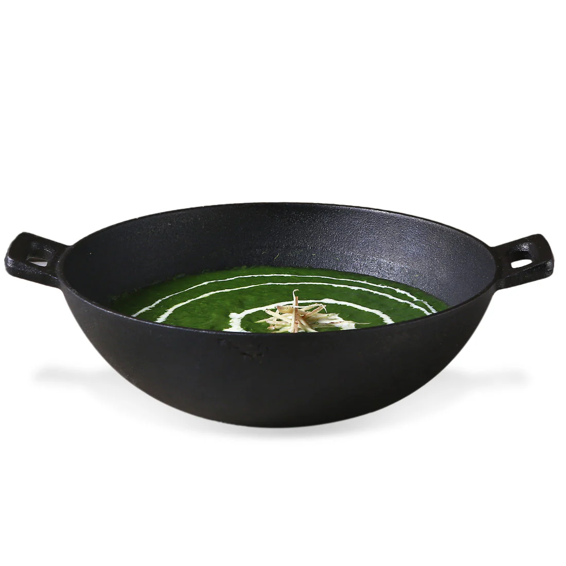 Forza 30cm Cast-iron Kadhai, Pre-Seasoned Cookware, Induction Friendly, 3.35L, 3.8mm - Image 10