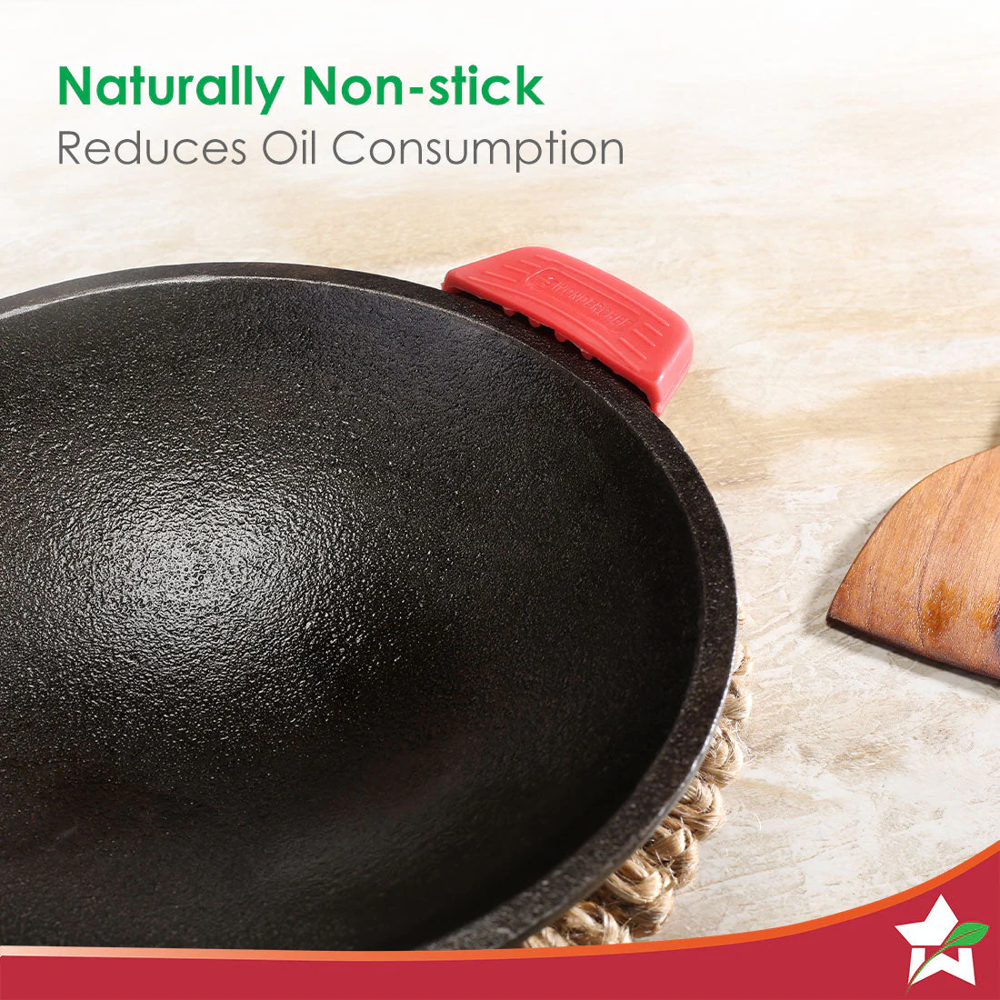 Forza Cast-iron Appachetty | 20cm | Made from Heavy-duty Cast-iron | For Appams, Dosas, Rotis | Naturally Non-stick | Uniform Heating, Slow Cooking | Chemical-free | Lifetime Warranty - Image 5