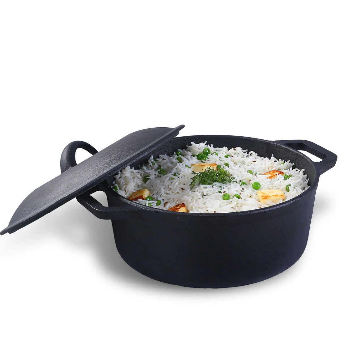 Forza 25 cm Cast-Iron Casserole with Lid | Pre-Seasoned Cookware | Induction Friendly | 4.7 L | 3.8 mm with Lifetime Exchange Warranty - Image 11