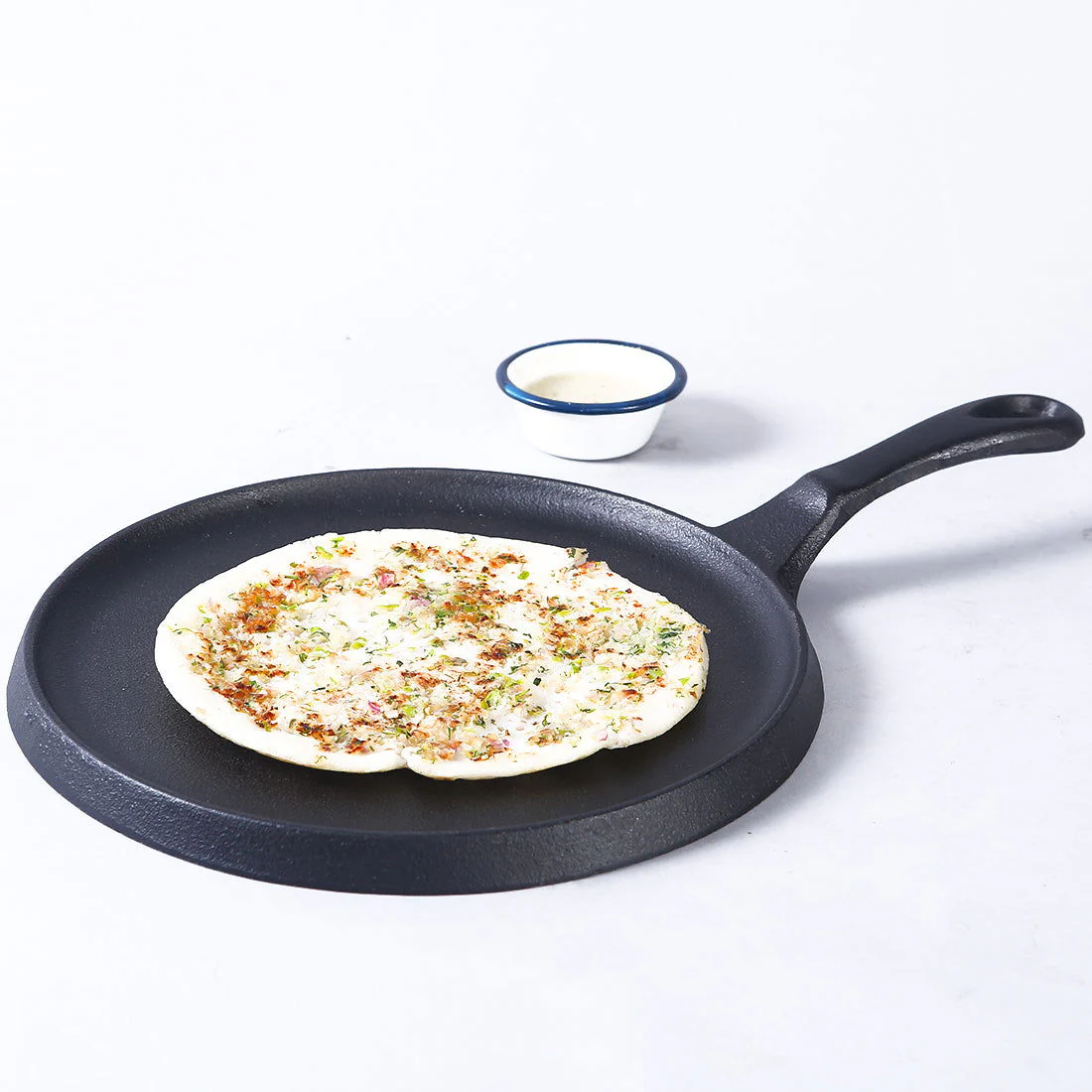 Forza Cast-Iron 25 cm Dosa Tawa Pan | Pre-Seasoned Cookware | Induction Friendly | 3.8 mm| With Lifetime Exchange Warranty - Image 11