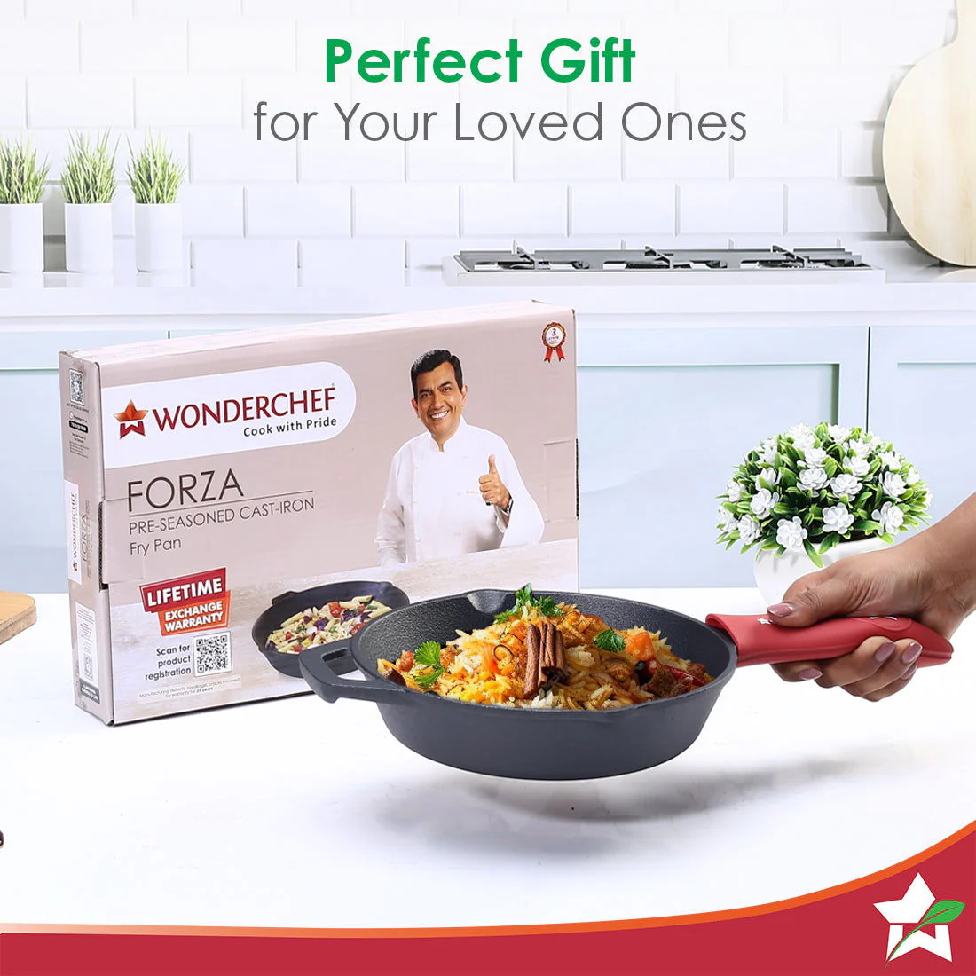 Forza Cast-Iron 20 cm Fry Pan, Pre-Seasoned Cookware, Induction Friendly, 3.8mm - Image 10