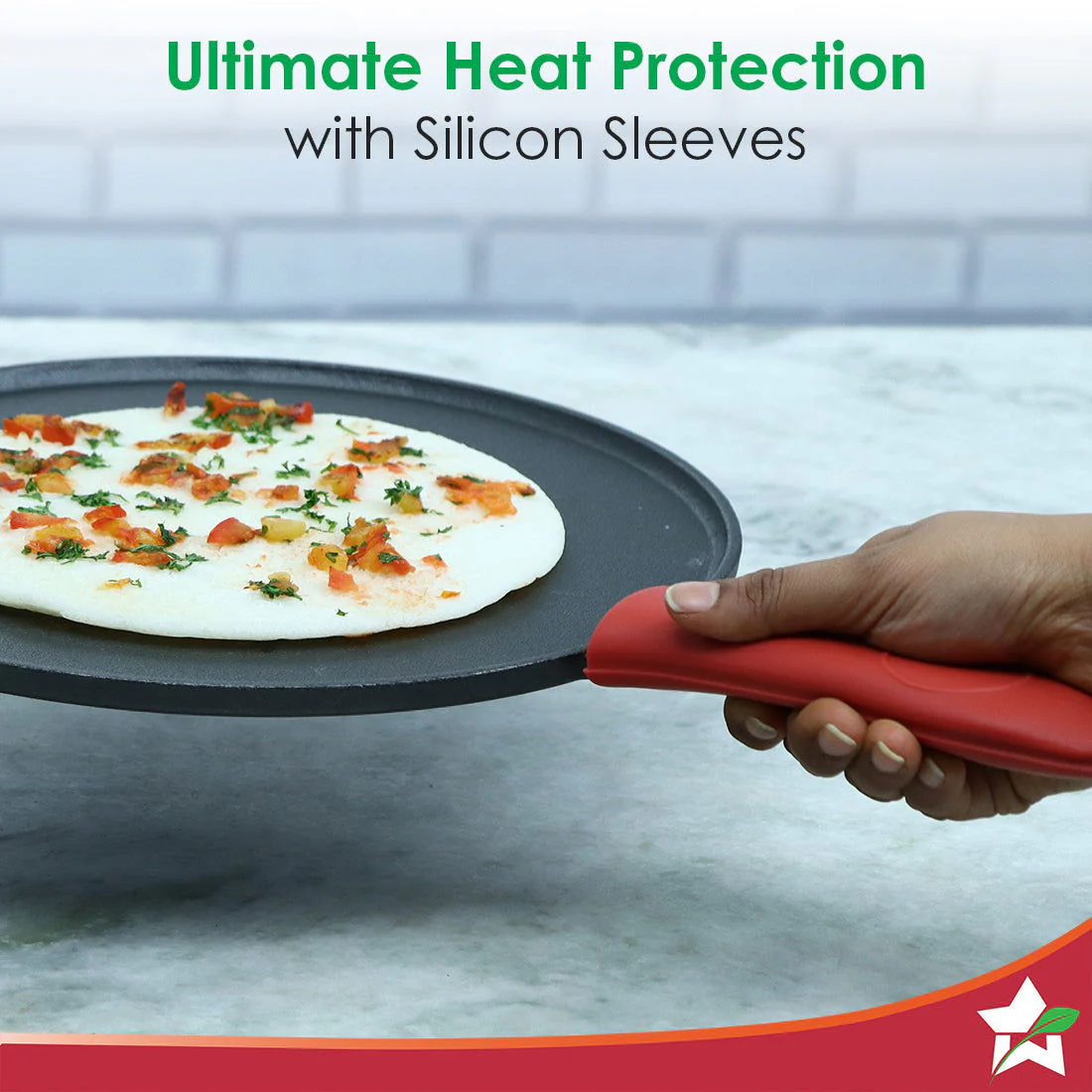 Forza Cast-Iron 27 cm Dosa Tawa Pan | Pre-Seasoned Cookware | Induction Friendly | 4 mm | With Lifetime Exchange Warranty - Image 5
