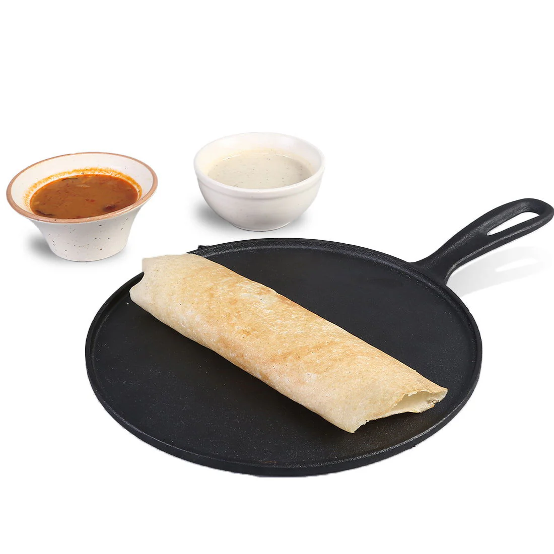 Forza Cast-Iron 27 cm Dosa Tawa Pan | Pre-Seasoned Cookware | Induction Friendly | 4 mm | With Lifetime Exchange Warranty - Image 9