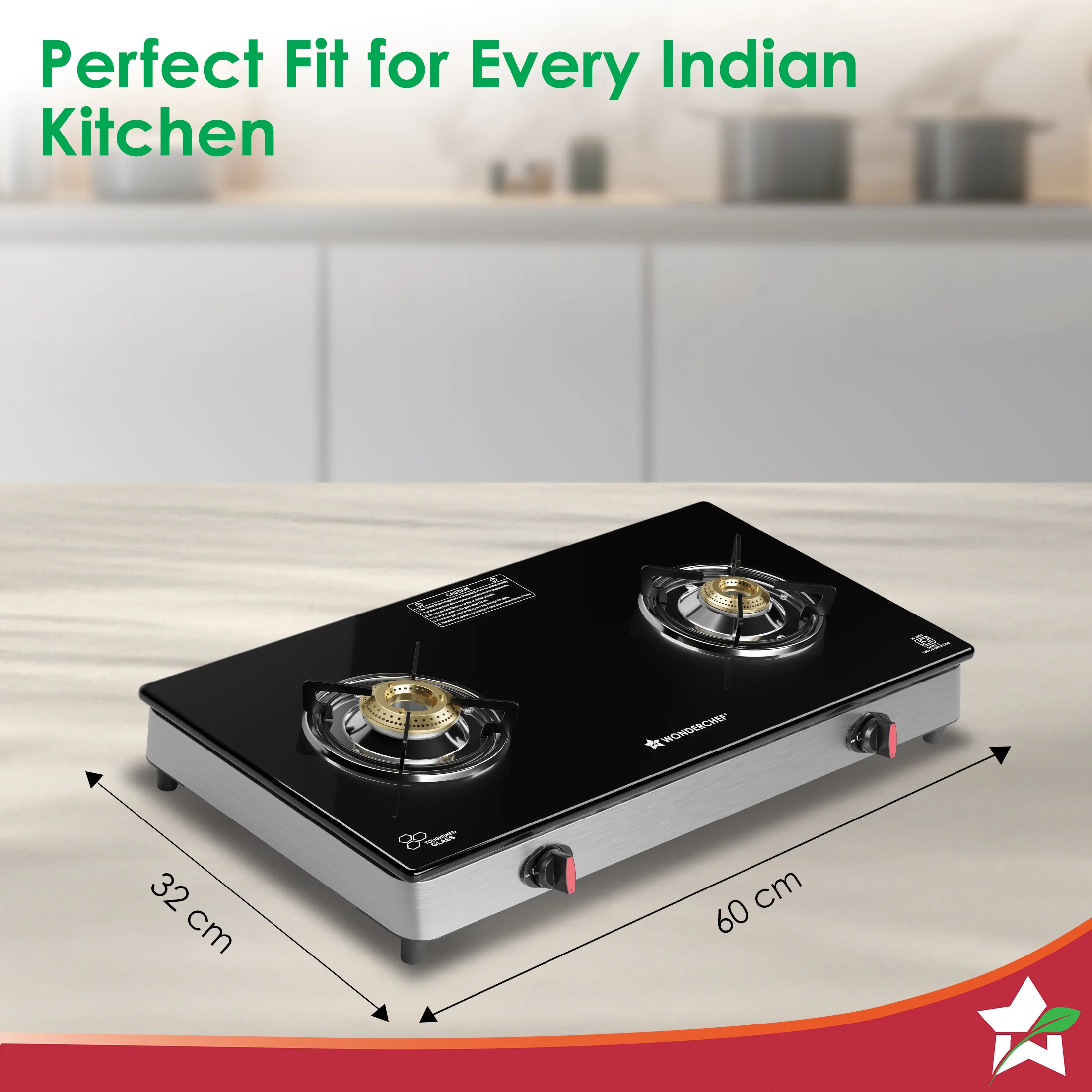 Galaxy 2 Burner Auto Gas Stove | 6mm Toughened Glass | Piezo Auto Ignition | 2 Years Warranty - Image 3