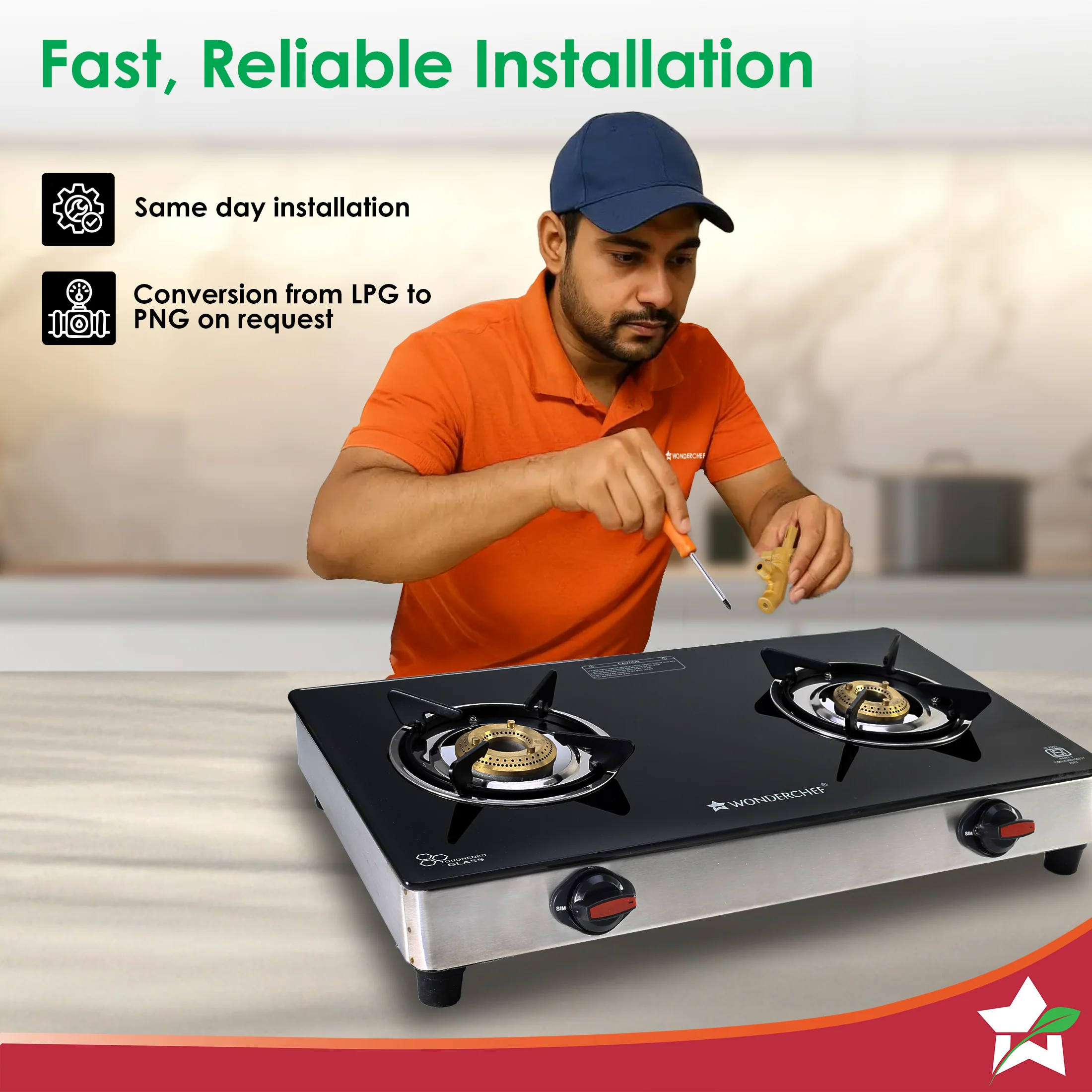 Galaxy 2 Burner Auto Gas Stove | 6mm Toughened Glass | Piezo Auto Ignition | 2 Years Warranty - Image 7