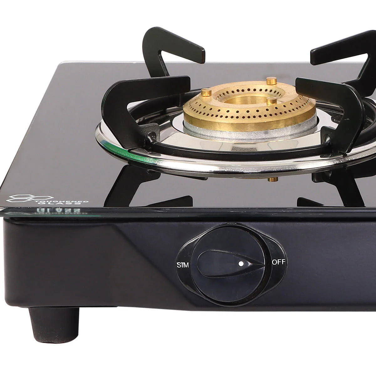 Glory 2 Burner Glass Gas Stove, Stainless Steel Drip Tray, Black Toughened Glass with 2 Year Warranty, Manual Ignition Gas Stove - Image 5