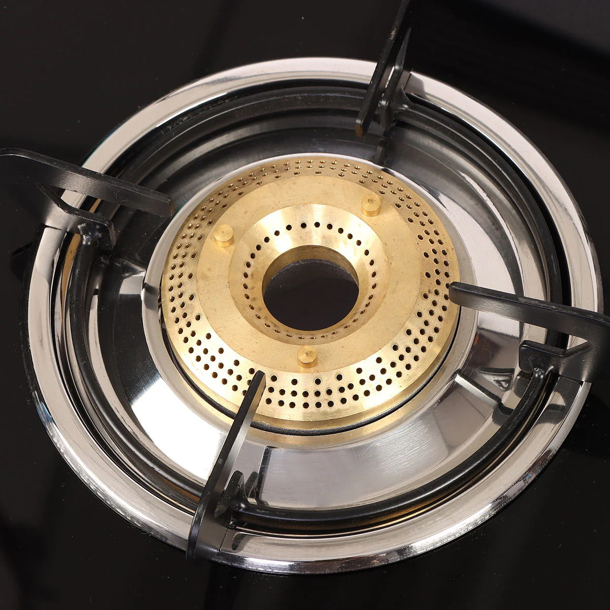 Glory 3 Burner Glass Gas Stove, Black 8mm Toughened Glass with 2 Years Warranty, Ergonomic Knobs, Stainless Steel Drip Tray, Manual Ignition Gas Stove - Image 4