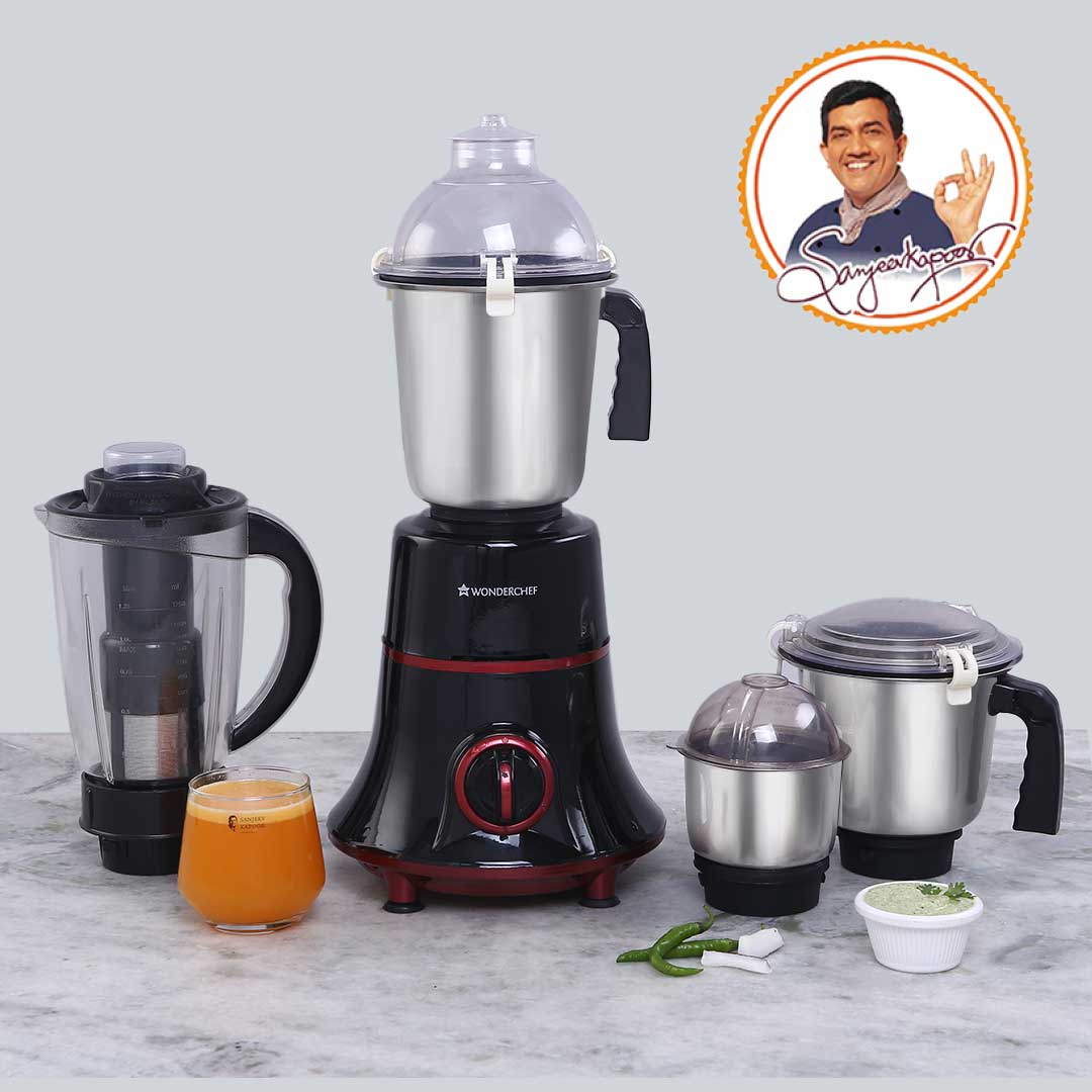 Glory Mixer Grinder, 750 W with 4 Stainless Steel Jars and Anti-rust Stainless Steel Blades, Ergonomic Handles, 5 Years Warranty on Motor - Image 6