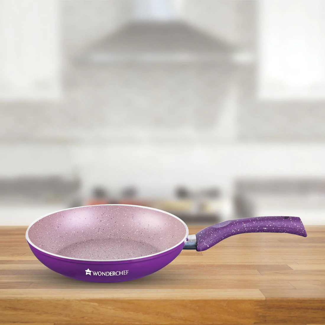 Granite 24 cm Non-Stick Fry Pan | 1.8L | Purple | 5 Layer PFOA Free Non-Stick Coating | Compatible with Hot Plate, Hobs, Gas Stove, Ceramic Plate and Induction cooktop | 2 Year Warranty - Image 6