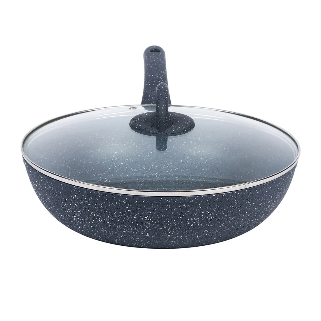 Wonderchef Renewed Granite 26cm Non-Stick Wok (without Lid) | 3.1L | Induction Bottom | Soft-Touch Handles | Virgin Grade Aluminium | 3.5mm Thick | PFOA and Heavy Metals Free - Image 8