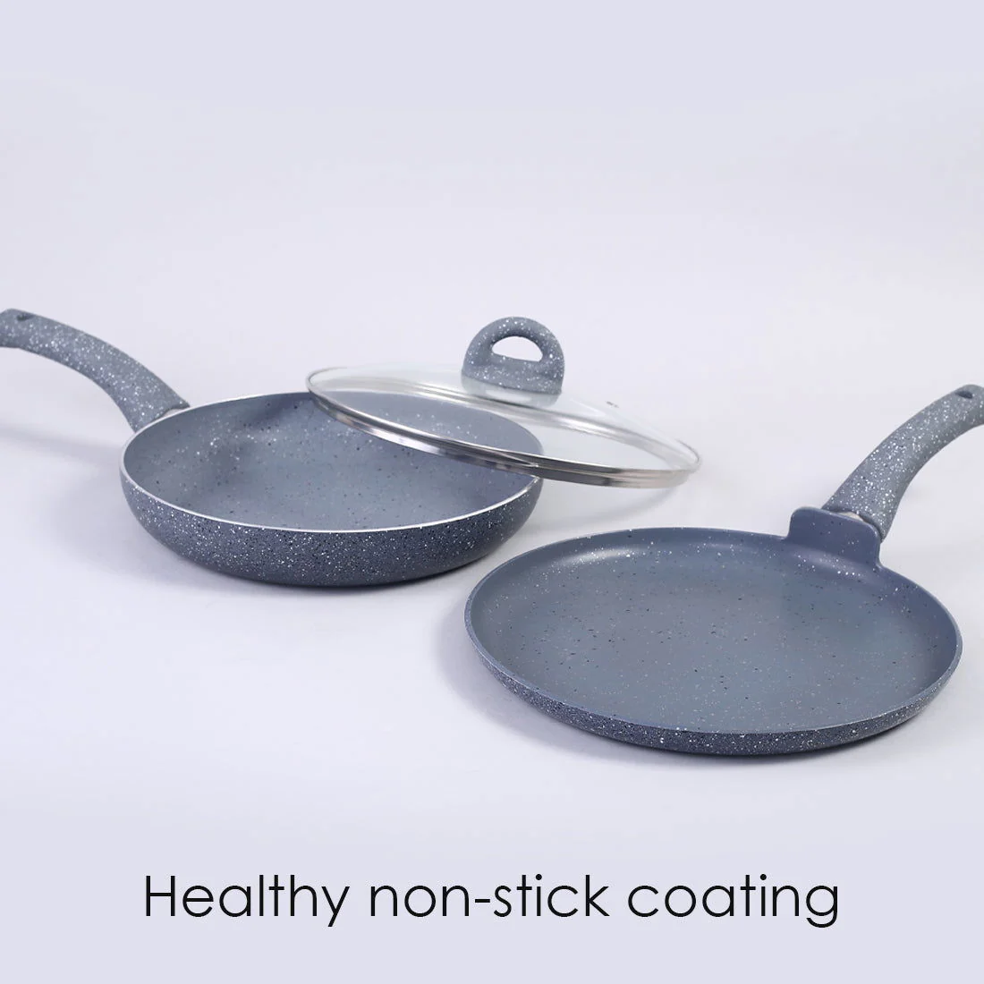Granite 3 Pc Cookware Set with Lid, Non Stick, 2 Years Warranty - Image 2