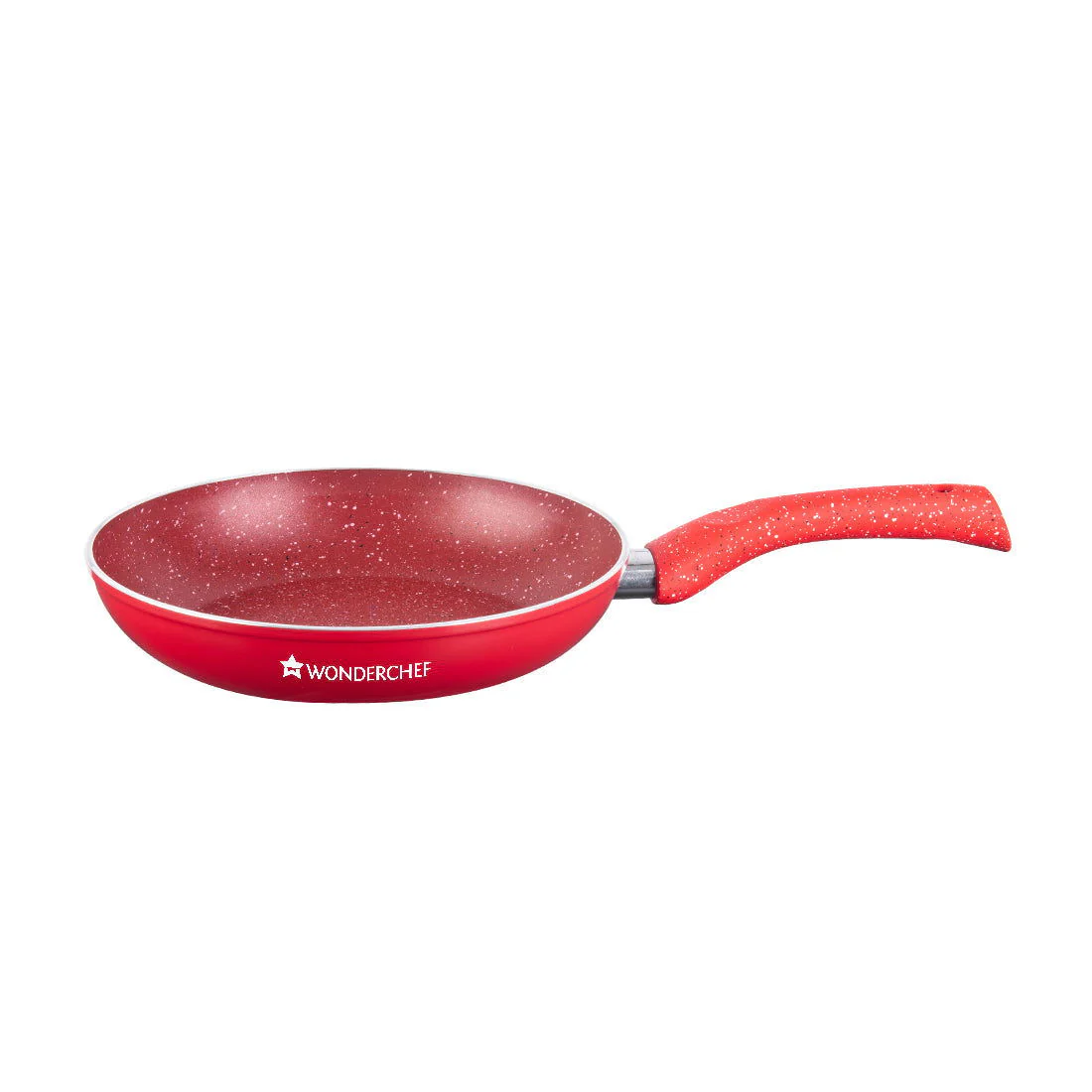 Granite Non-stick Cookware Set, 4Pc (Frying Pan With Lid, Wok, Dosa Tawa), Induction Bottom, Pure Grade Aluminium, PFOA, 3.5mm, 2 Years Warranty, Red - Image 3