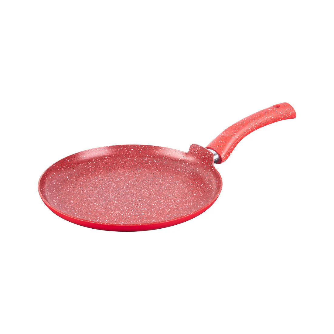Granite Non-stick Cookware Set, 4Pc (Frying Pan With Lid, Wok, Dosa Tawa), Induction Bottom, Pure Grade Aluminium, PFOA, 3.5mm, 2 Years Warranty, Red - Image 6