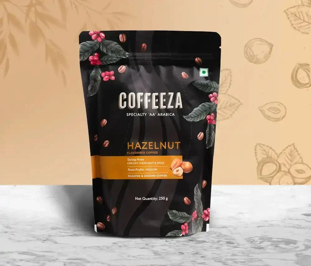 Coffeeza Hazelnut 100% Arabica Flavoured Ground Coffee - Image 4
