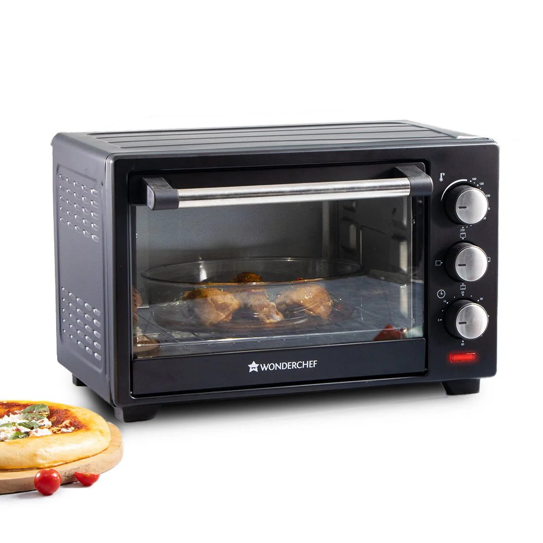 Premium Hosting Collection | Oven Toaster Griller (OTG) - 19 Litres, Gold Stanton Stainless Steel 3 piece Casserole Set with Glass Lid, Venice Dinner Set - Blue (31 pcs) - Image 2