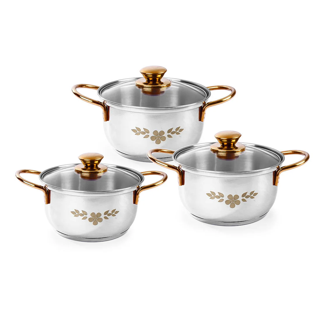 Premium Hosting Collection | Oven Toaster Griller (OTG) - 19 Litres, Gold Stanton Stainless Steel 3 piece Casserole Set with Glass Lid, Venice Dinner Set - Blue (31 pcs) - Image 3