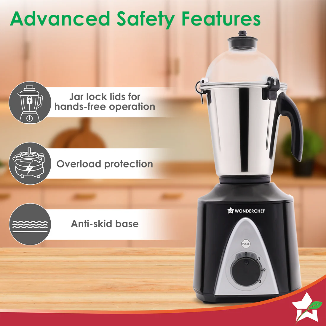 Hush BLDC Mixer Grinder | 3 Jars for Blending, Dry Grinding, Chutney Grinding | Low Friction | Low Noise | Conserves Power | Grind Masalas, Nuts, Coconut to Fruits/Vegetables | RPM 18,000 - Image 7
