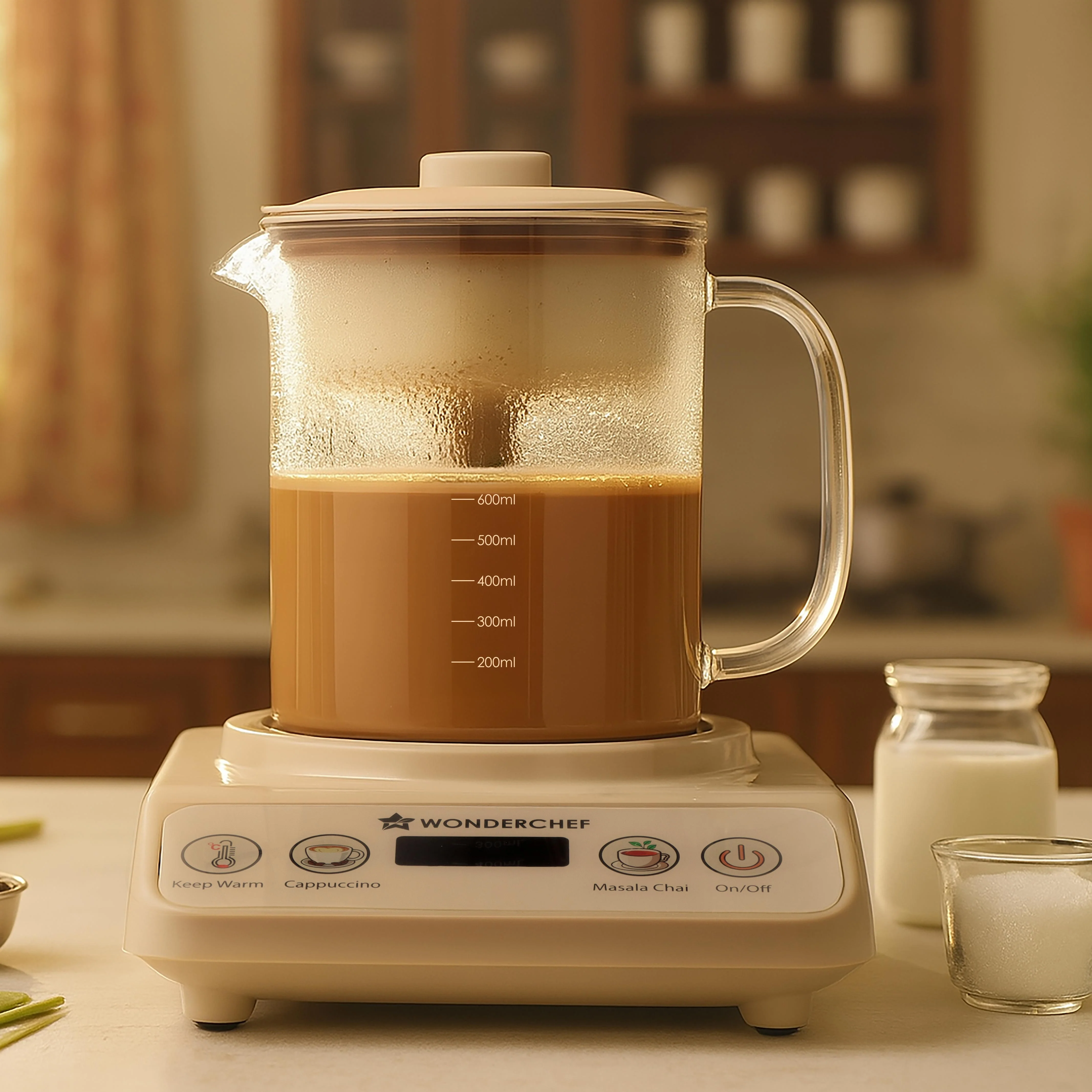 Curated Chef’s Kit | Wonderchef Chef Magic - All-in-One Kitchen Robot, Chai Magic, Fully Automatic Tea & Cappuccino Maker, Regenta Digital Air Fryer with Dual Basket - Image 3