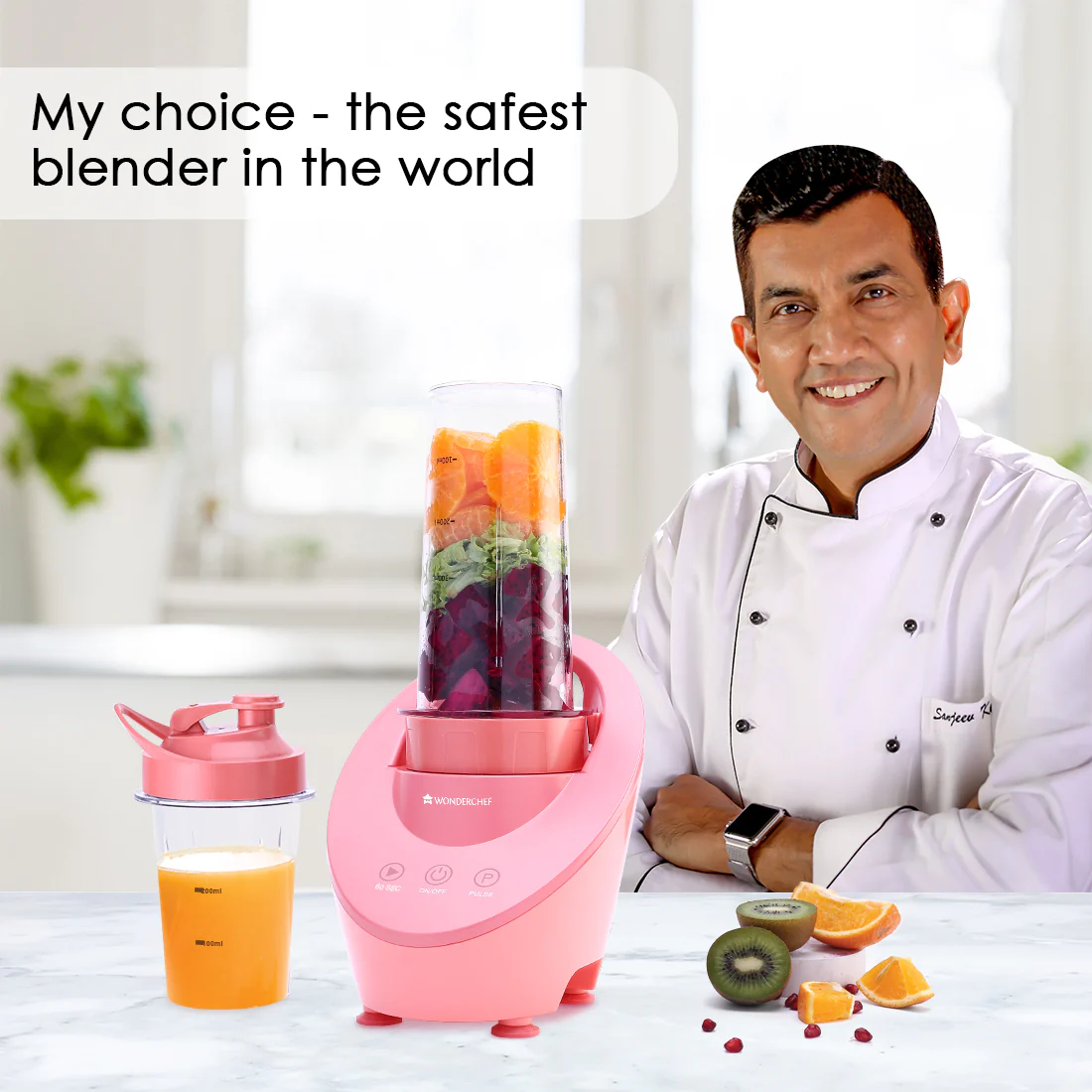 Magneto Blender | Smoothie & Juice Maker | World’s Safest with Magnetic Induction Tech | Variable Speed | Automatic with 60-sec auto-stop | Portable with Sipper Jar | 2-Year Warranty - Image 2