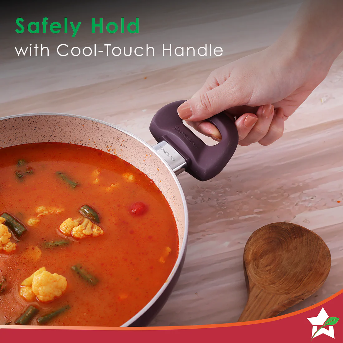 Wonderchef Renewed Milano 24cm Kadhai (without Lid) | Meta Tuff Non-Stick Coating | Pure Grade Aluminum - Image 6