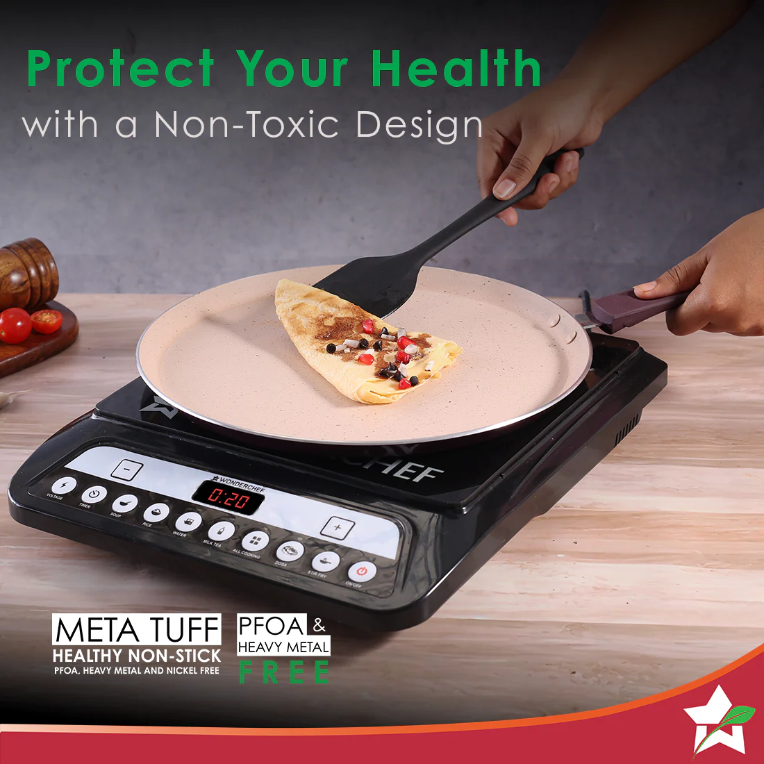 Wonderchef Renewed Milano 28cm Dosa Tawa | Meta Tuff Non-Stick Coating | Pure Grade Aluminum - Image 8