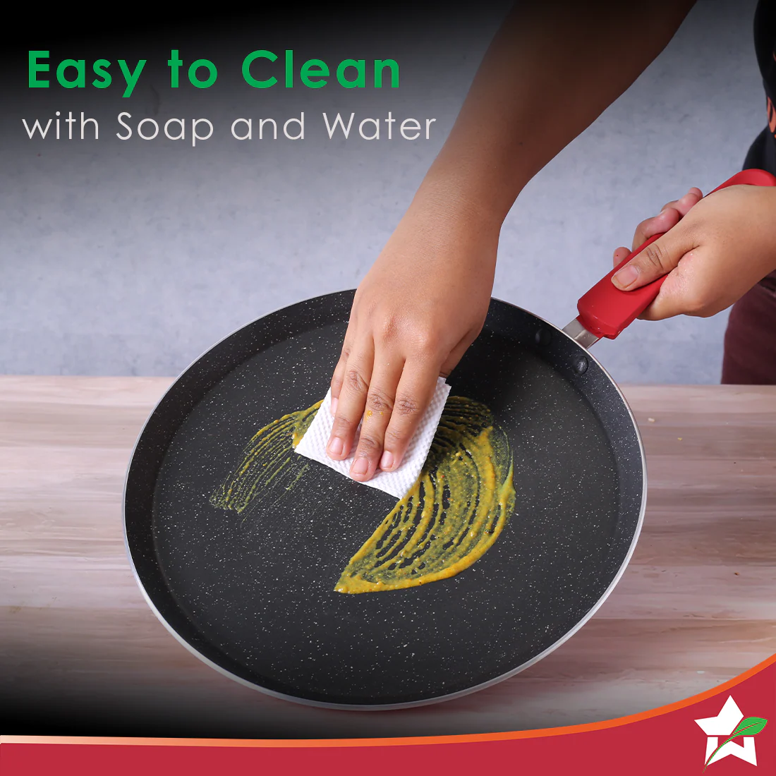 Wonderchef Renewed Milano 28cm Dosa Tawa | Meta Tuff Non-Stick Coating | Pure Grade Aluminum - Image 9