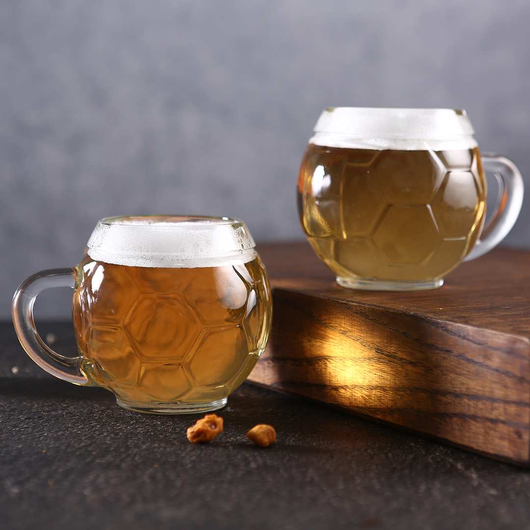 Modena Beer Mug Football 400 Ml (Set Of 2) - Image 4