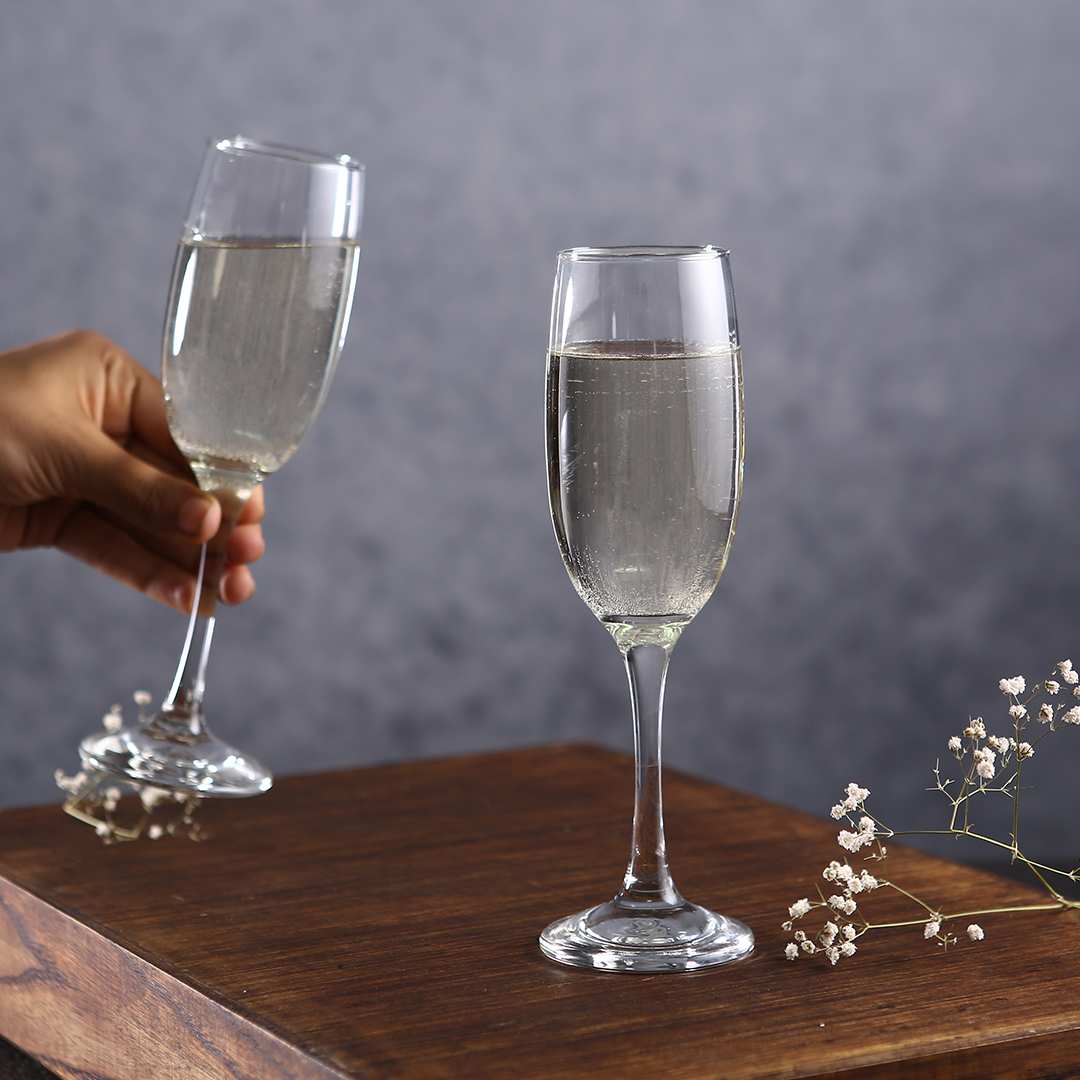 Modena Champagne Flute Glass 190 Ml (Set Of 6) - Image 2