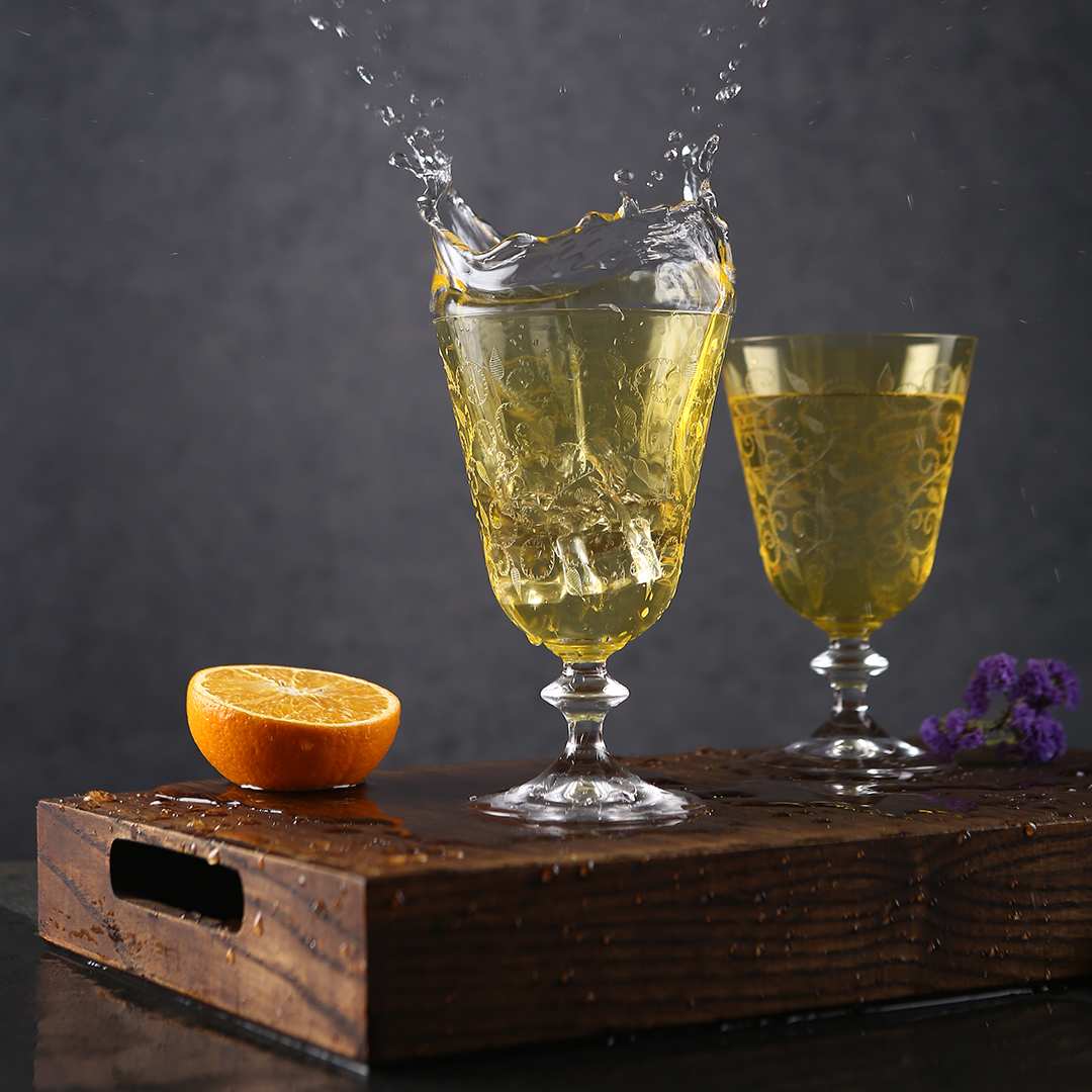 Modena Water Glass Yellow 350 ml (Set of 6) - Image 2