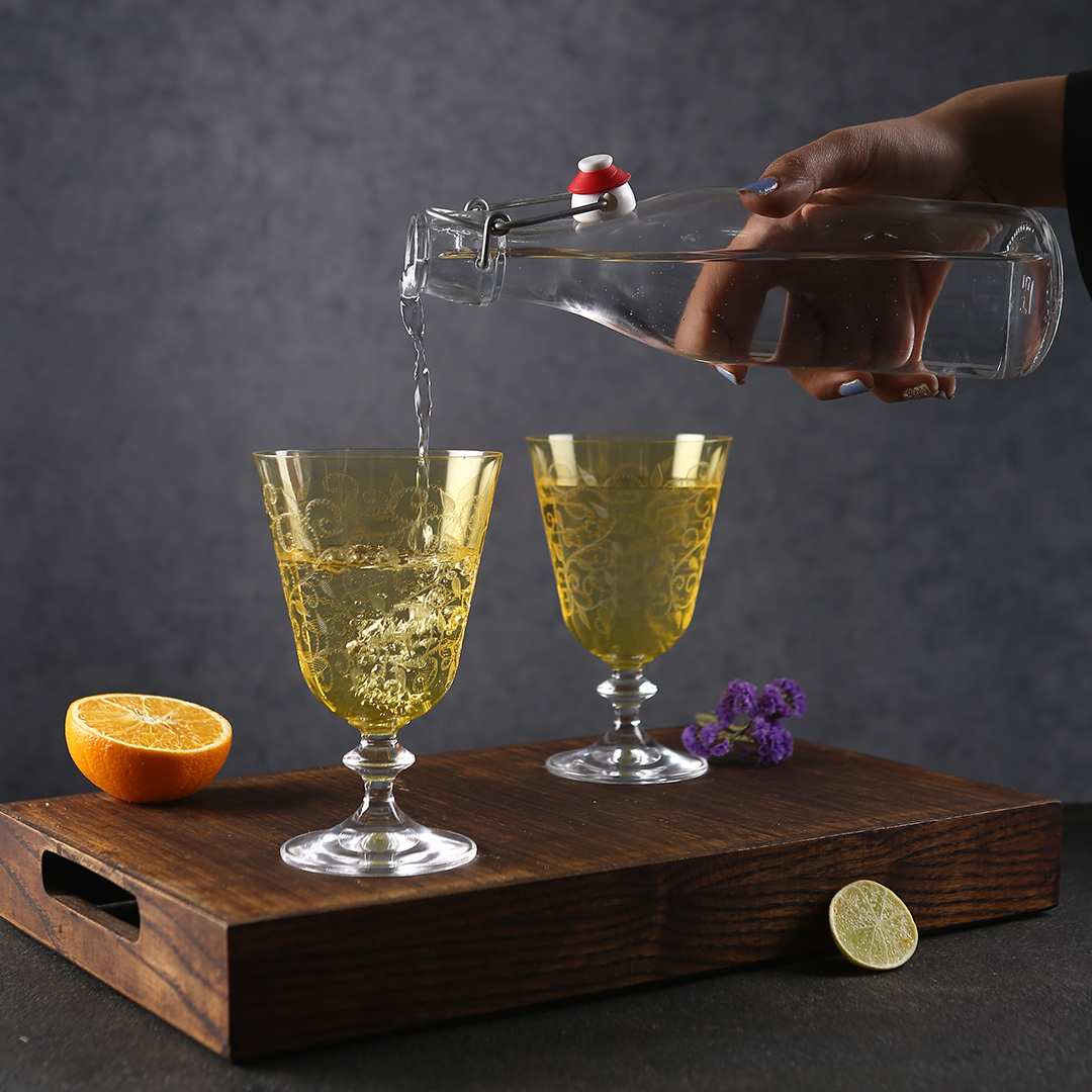 Modena Water Glass Yellow 350 ml (Set of 6) - Image 3