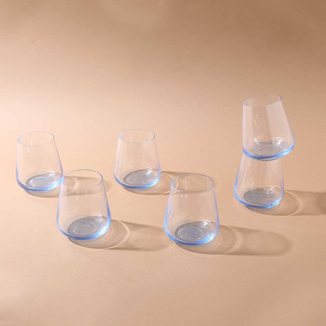 Modena Whiskey Glass Blue 400 ml (Set of 6) - Image 5