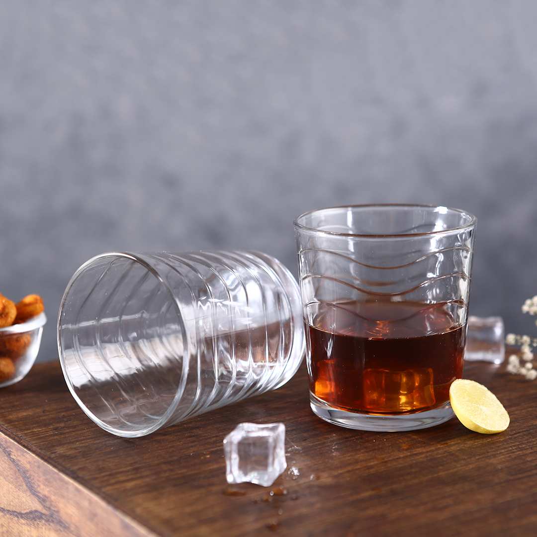 Modena Whiskey Glass Waves 285 Ml (Set Of 6) - Image 3