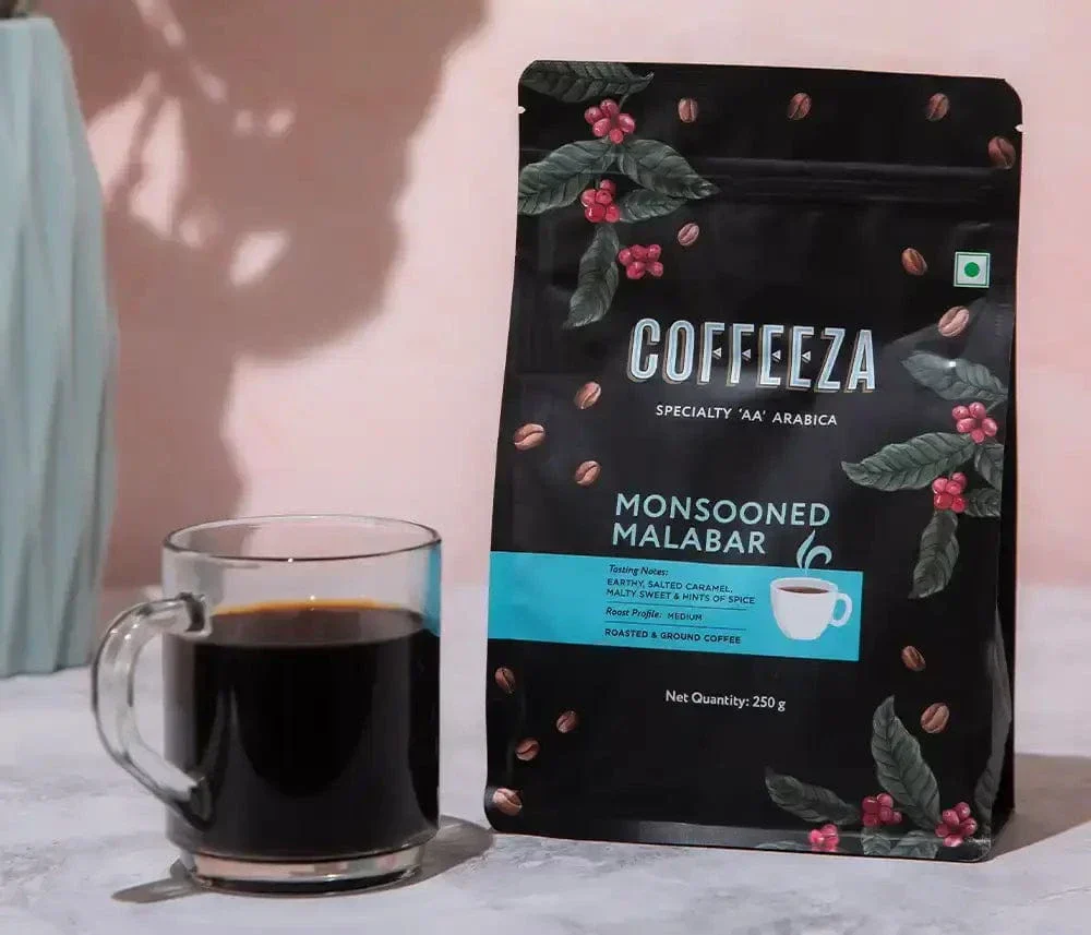 Coffeeza Monsooned Malabar Ground Coffee - AA Arabica Coffee