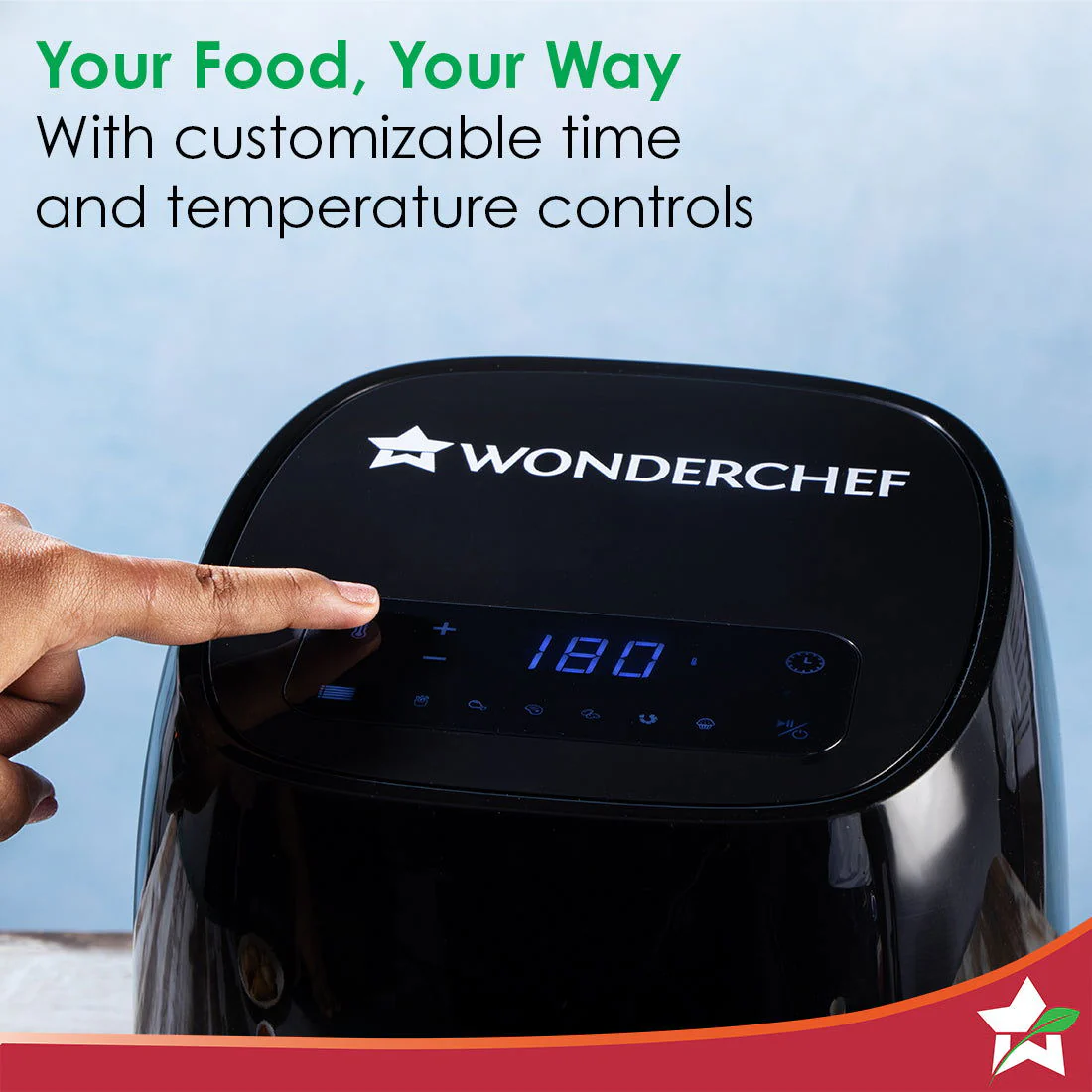 Neo Digital Air Fryer | Rapid Air Technology | 6 Pre-Set Menu Options | Temperature and Time Control | Automatic Shut-Off | Compact Design | 4.5 Litres | 1 Year Warranty | 1500 Watts | Black - Image 4