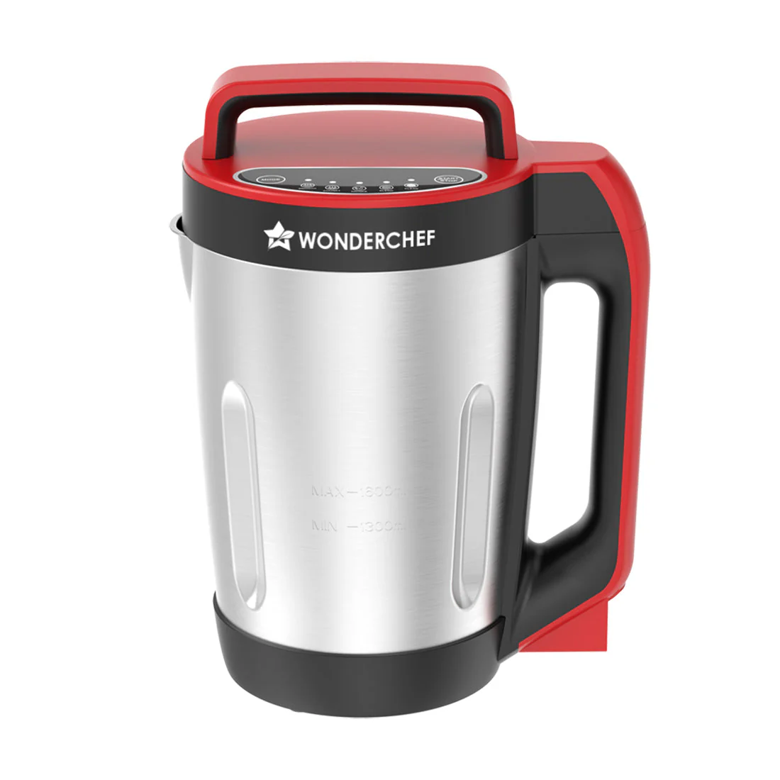 NEO Automatic Soup Maker | 1.6 Litre | 900W Heater | Stainless Steel Blades | Stainless Steel Jug | 5 Pre-Set Functions | Red | Black | Steel | One Touch Operation | Touch Control Panel | 30 Minute Cook Time | 2 Years Warranty - Image 7