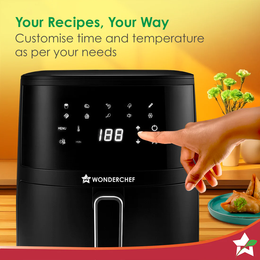Neo Pro Digital Air Fryer | 4.5L | 1300W | Rapid Air Technology | 10 Pre-Set Functions | Temperature and Time Control | Automatic Shut-Off | Compact Design | 2-Year Warranty - Image 5