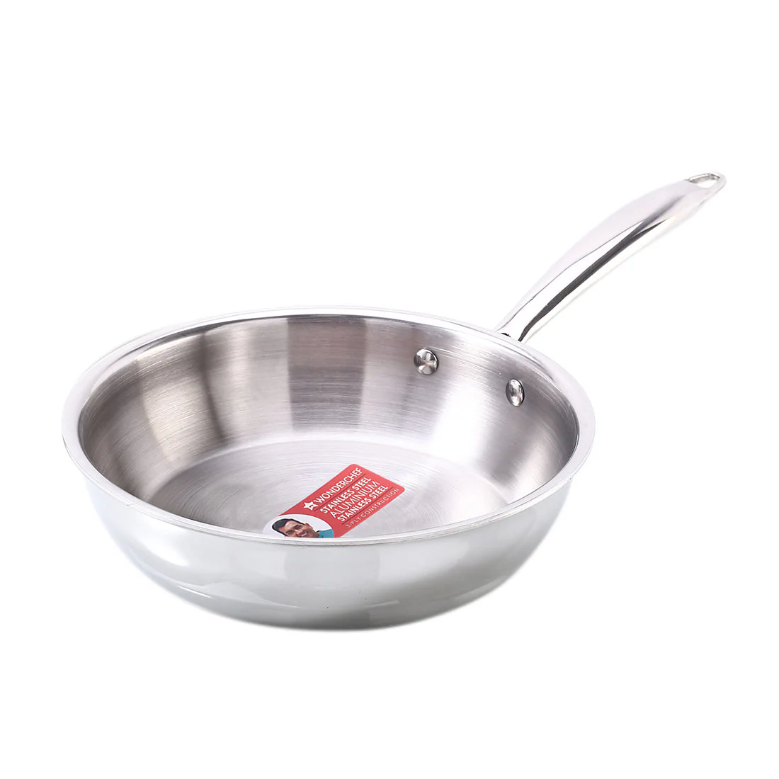 Nigella Tri-ply Stainless Steel 20 cm Fry Pan | 1.1 Litre | 2.5mm Thickness | With Induction base | Compatible with all cooktops | Riveted Cool-Touch Handle | 10 Year Warranty - Image 2
