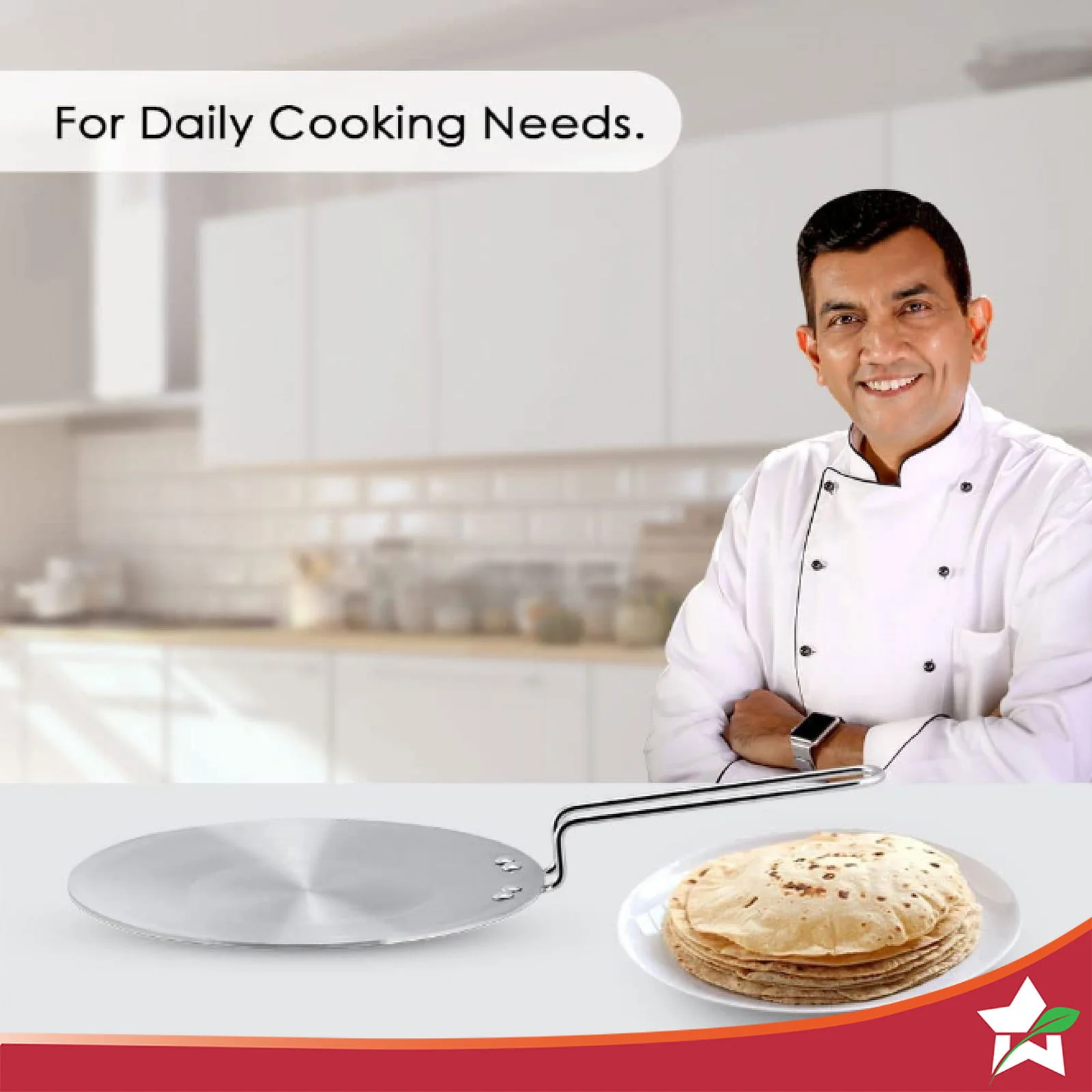 Nigella 3-Ply 26 cm Roti Tawa | Non-Stick Tawa | 4mm Thickness | Induction base | Compatible with all cooktops | Riveted Cool-Touch Handle | 10 Year Warranty - Image 3