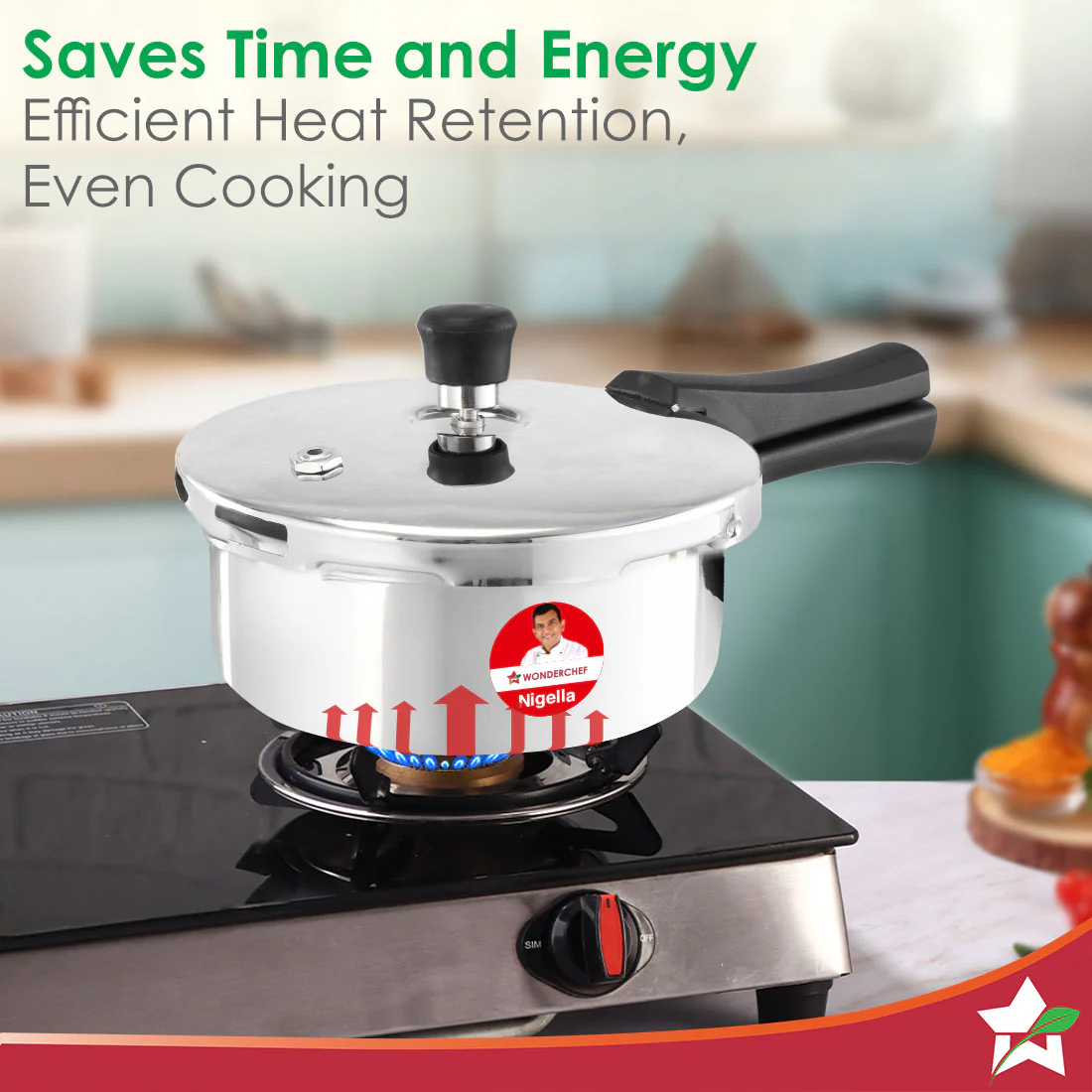 Nigella Triply Stainless Steel Outer Lid Pressure Cooker | 2 Litres | Compatible with Gas Stove, Induction, Ceramic Cooktop | ISI Certified | Uniform Heating | Da Vinci Collection | 5-Year Warranty - Image 7