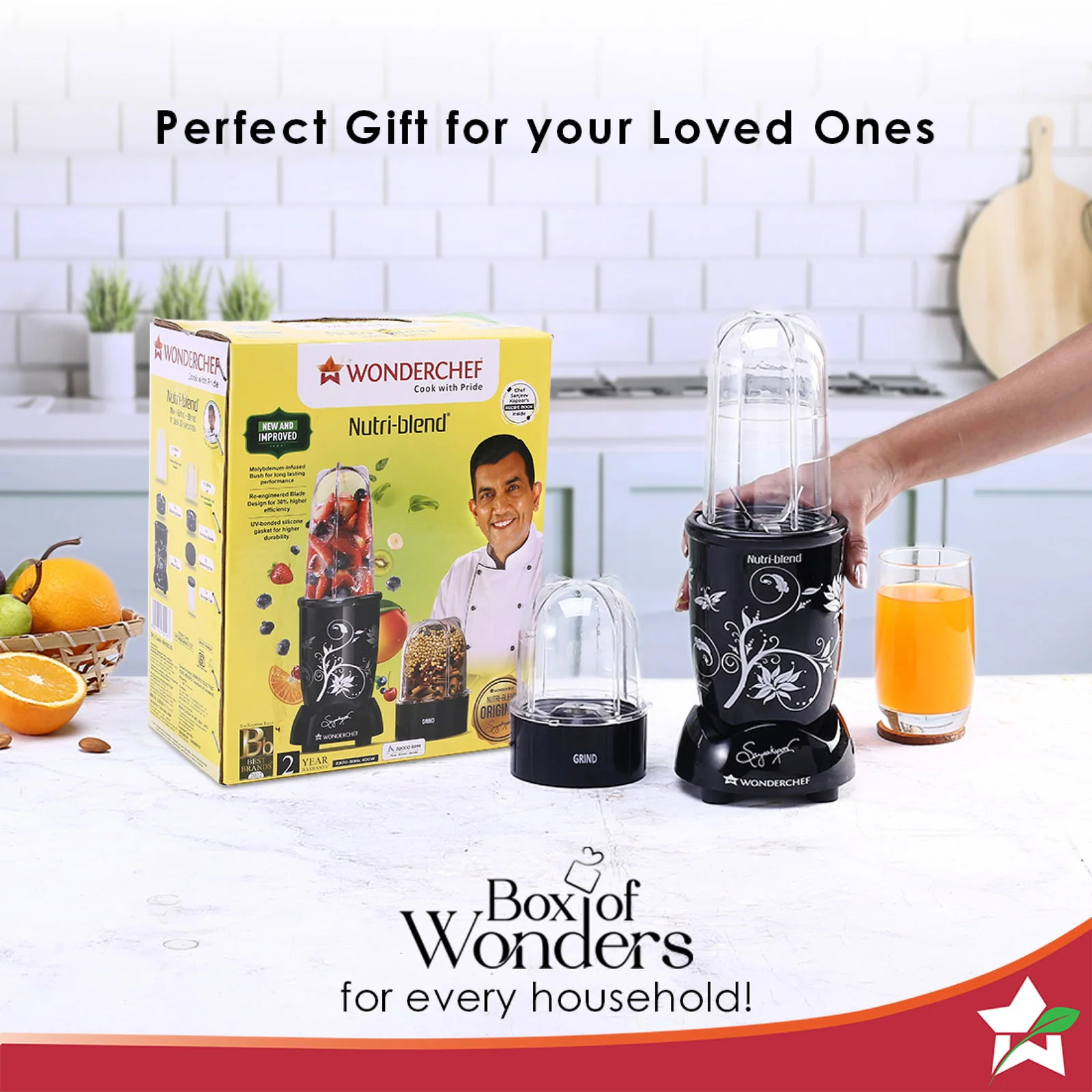 Wonderchef Renewed Nutri-blend | 400W | 22000 RPM | 100% Full Copper Motor | SS Blades | 2 Unbreakable Jars - Image 9