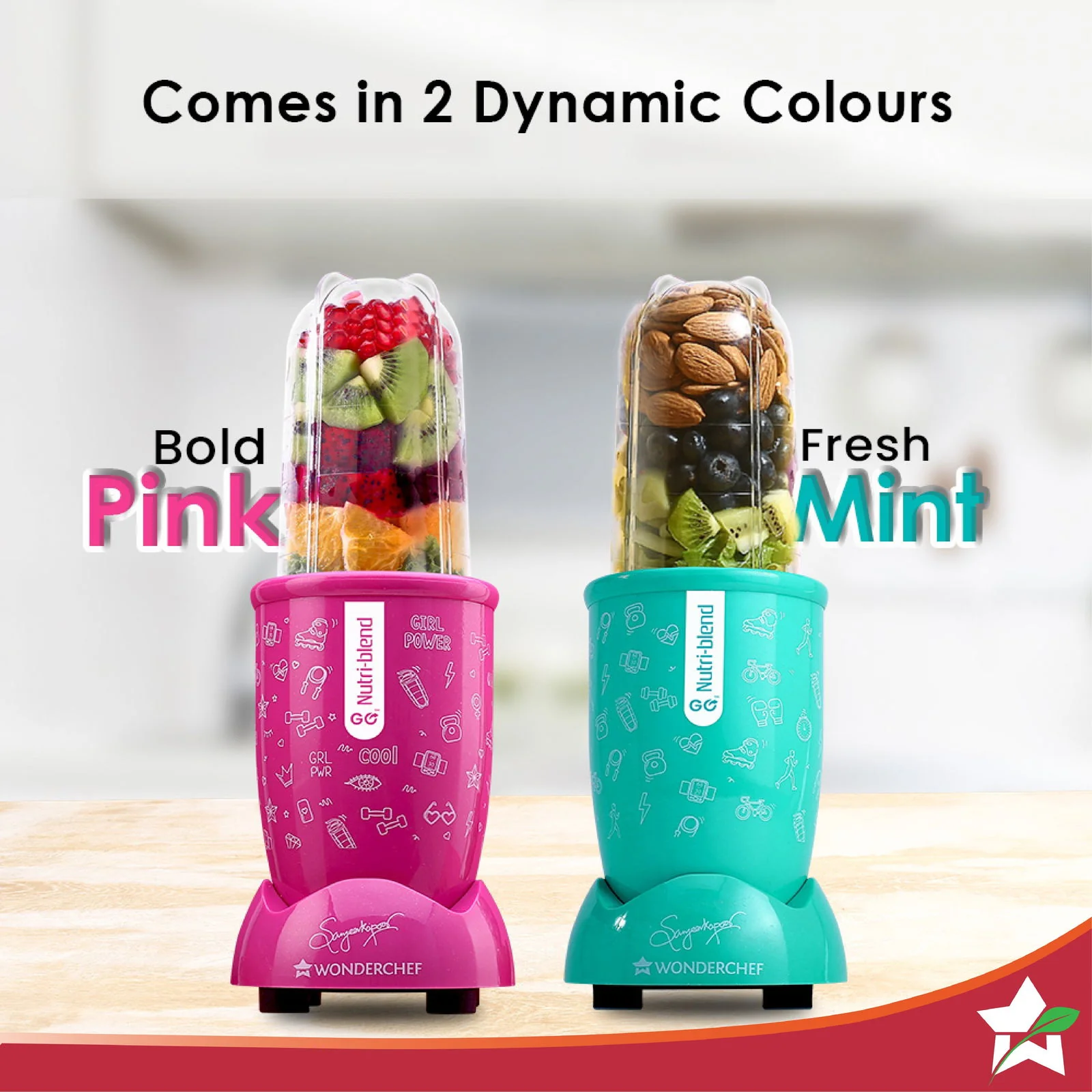 Nutri-blend GO, 22000 RPM 100% Full Copper Motor, 1 Unbreakable Jar, 400 W, 2 Years Warranty, Recipe book by Chef Sanjeev Kapoor, Pink - Image 7
