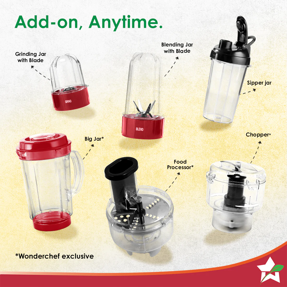 Nutri-blend Snowflakes 500W Mixer Grinder, 22000 RPM, Smoothie Maker-Masala-Chutney Grinder, 3 Unbreakable Jars, Limited Edition, Recipe Book by Chef Sanjeev Kapoor, 2 Yr Warranty, Red - Image 7