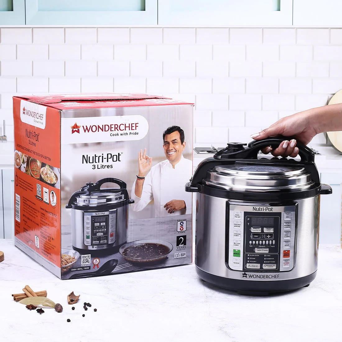 Wonderchef Renewed Nutri-Pot | 3L | Electric Pressure Cooker with 7-in-1 Functions - Image 8