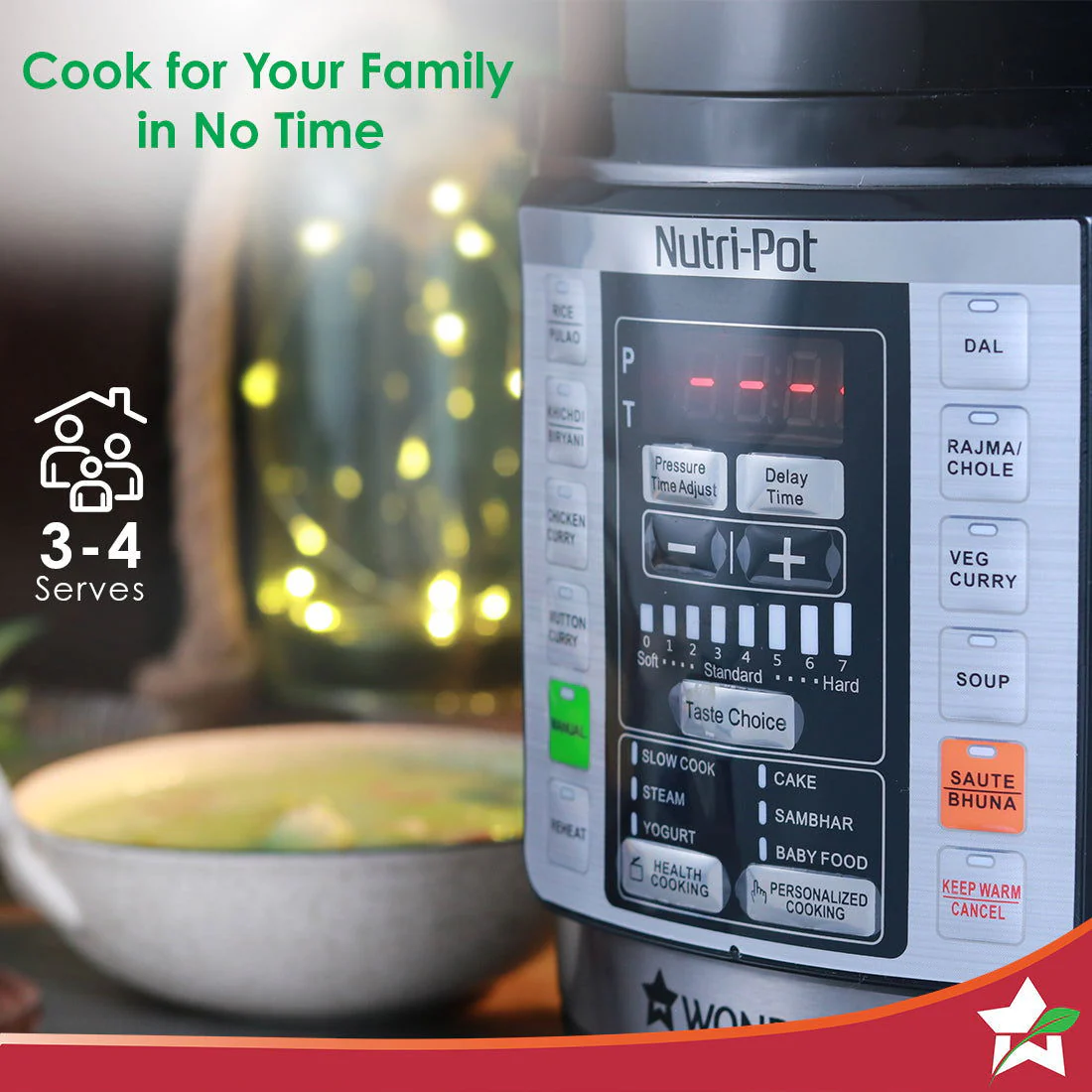 Wonderchef Renewed Nutri-Pot | 6L | Electric Pressure Cooker with 7-in-1 Functions - Image 7