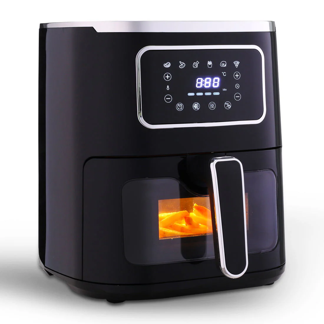 Kitchen Upgrade Pack | Platinum Plus Digital Air Fryer - 5L With Window & Light, Nutri-blend 500W Mixer Grinder, Stella Triply Stainless Steel Fry Pan - Image 2