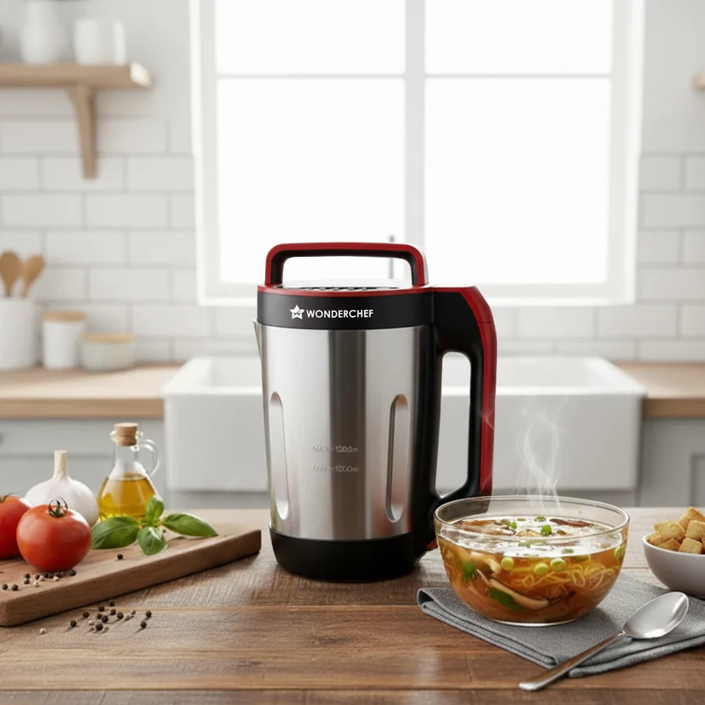 Healthy Prep Starter Set | NEO Automatic Soup Maker - 1.0 Litre, Pre-Seasoned Ferro Light 24cm Cast Iron Fry Pan, Nutri-blend 500W Mixer Grinder - Image 2