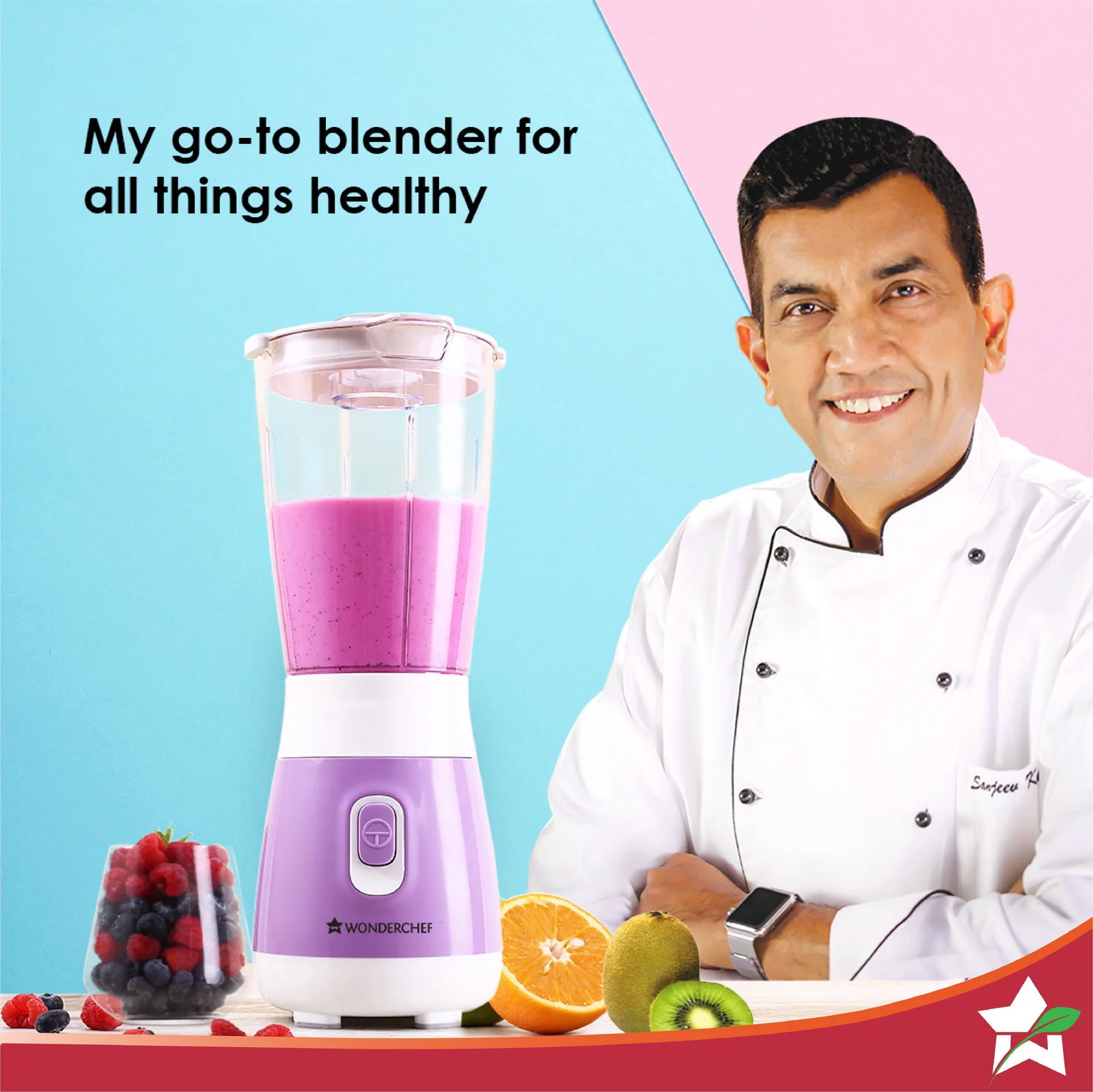 Orchid Personal Blender, 250W Copper Motor, 600ml Transparent Jar, Stainless Steel Blades for Perfect Blending, Hassle Free Blending of Fruits & Vegetable Juices, Protein Shakes, Smoothies - Image 2