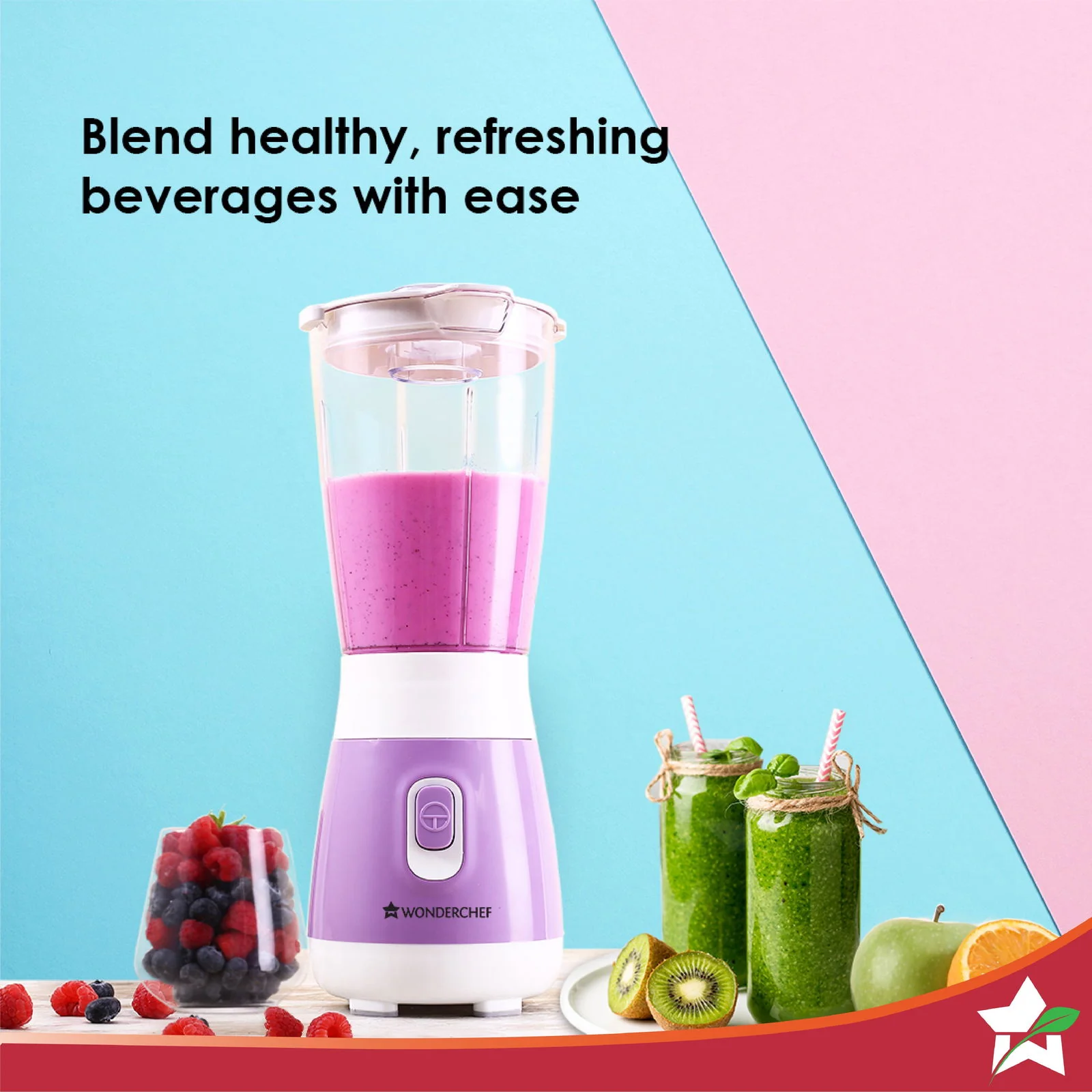 Orchid Personal Blender, 250W Copper Motor, 600ml Transparent Jar, Stainless Steel Blades for Perfect Blending, Hassle Free Blending of Fruits & Vegetable Juices, Protein Shakes, Smoothies - Image 3