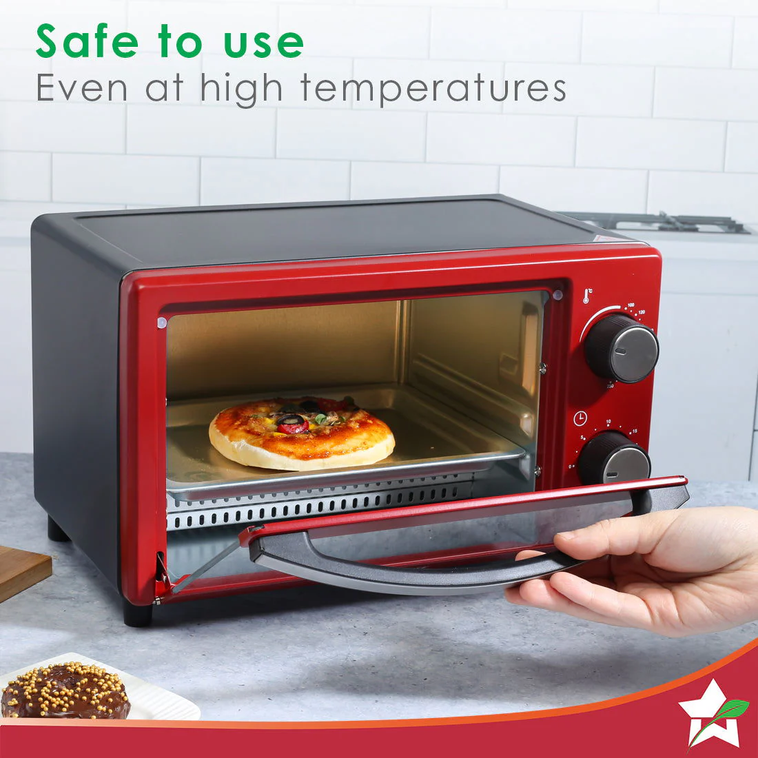 OTG & Wooden Tray Gift Combo | 9L OTG | Bake Breads and Cakes | Time Control upto 60 Mins | Temperature Control upto 250ā° | Heat Resistant Window, Removable Crumb Tray | 2 Year Warranty - Image 6